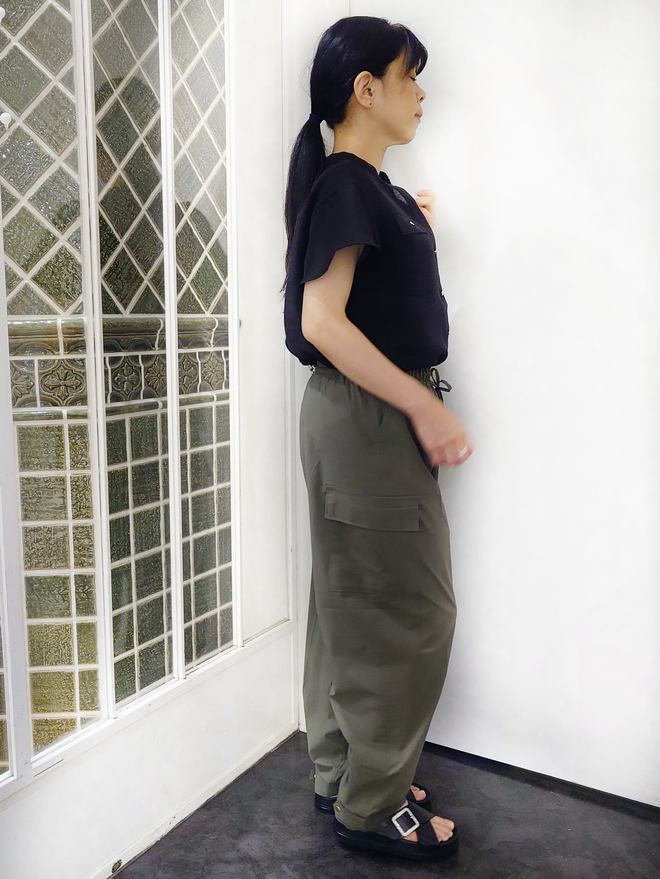 ひろみんさんの「grove｜【洗濯機OK・ひんやり/SETUP可】シワになりにくい、フレアスリーブブラウス」を使ったコーディネート