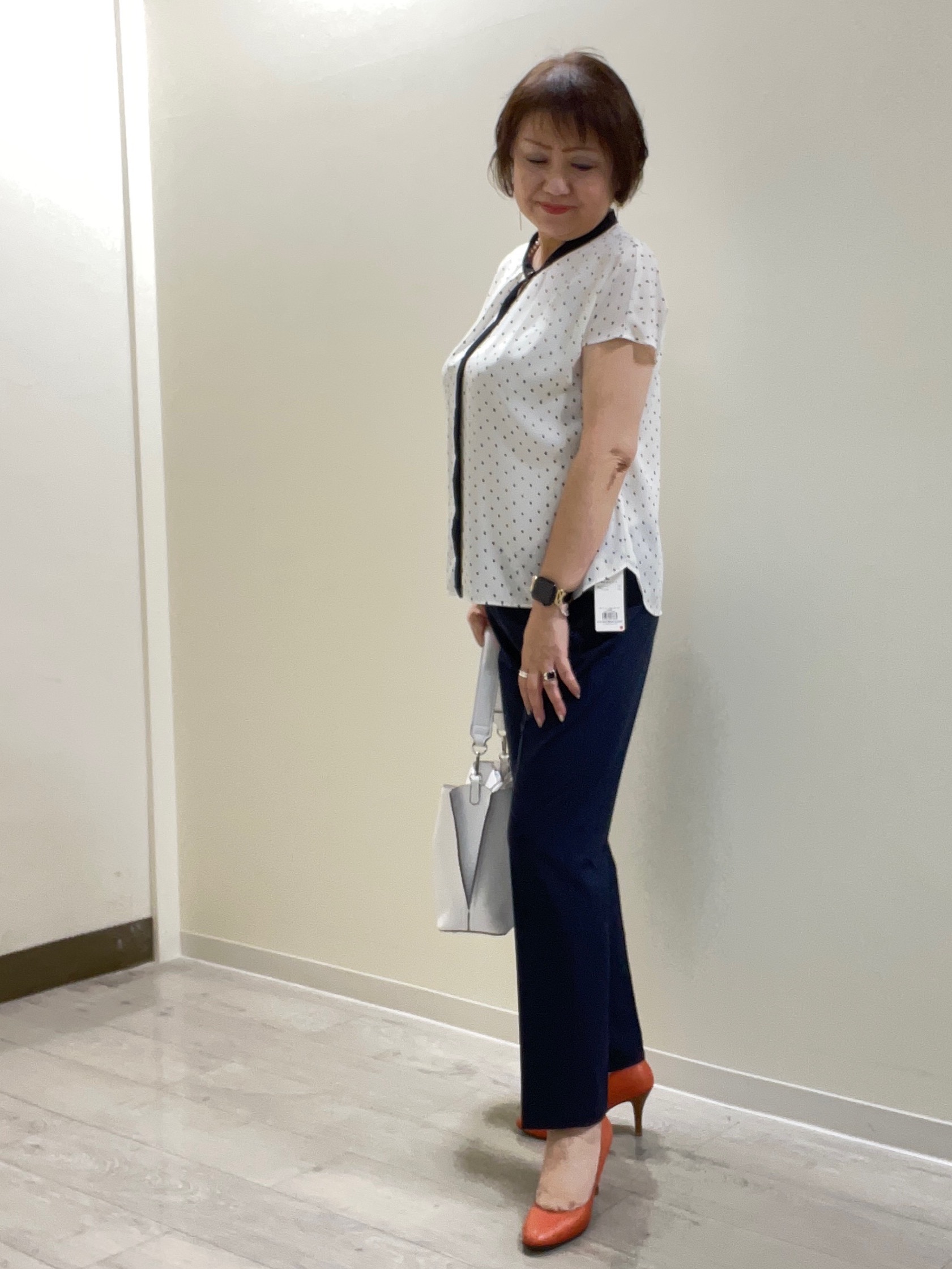 mariさんの「Reflect｜【通勤におすすめ◎】ジョーゼットブラウス」を使ったコーディネート