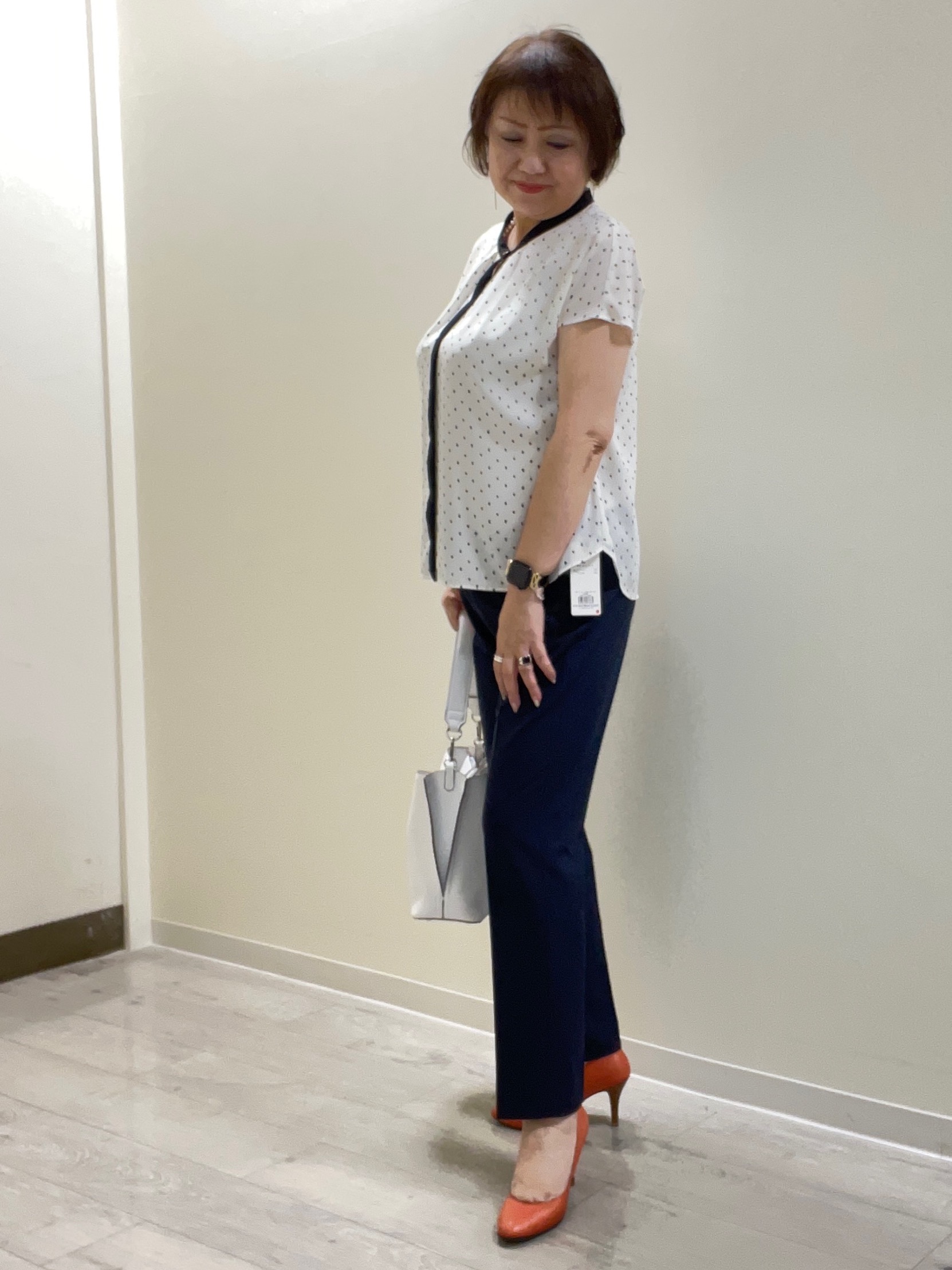 mariさんの「Reflect｜【通勤におすすめ◎】ジョーゼットブラウス」を使ったコーディネート