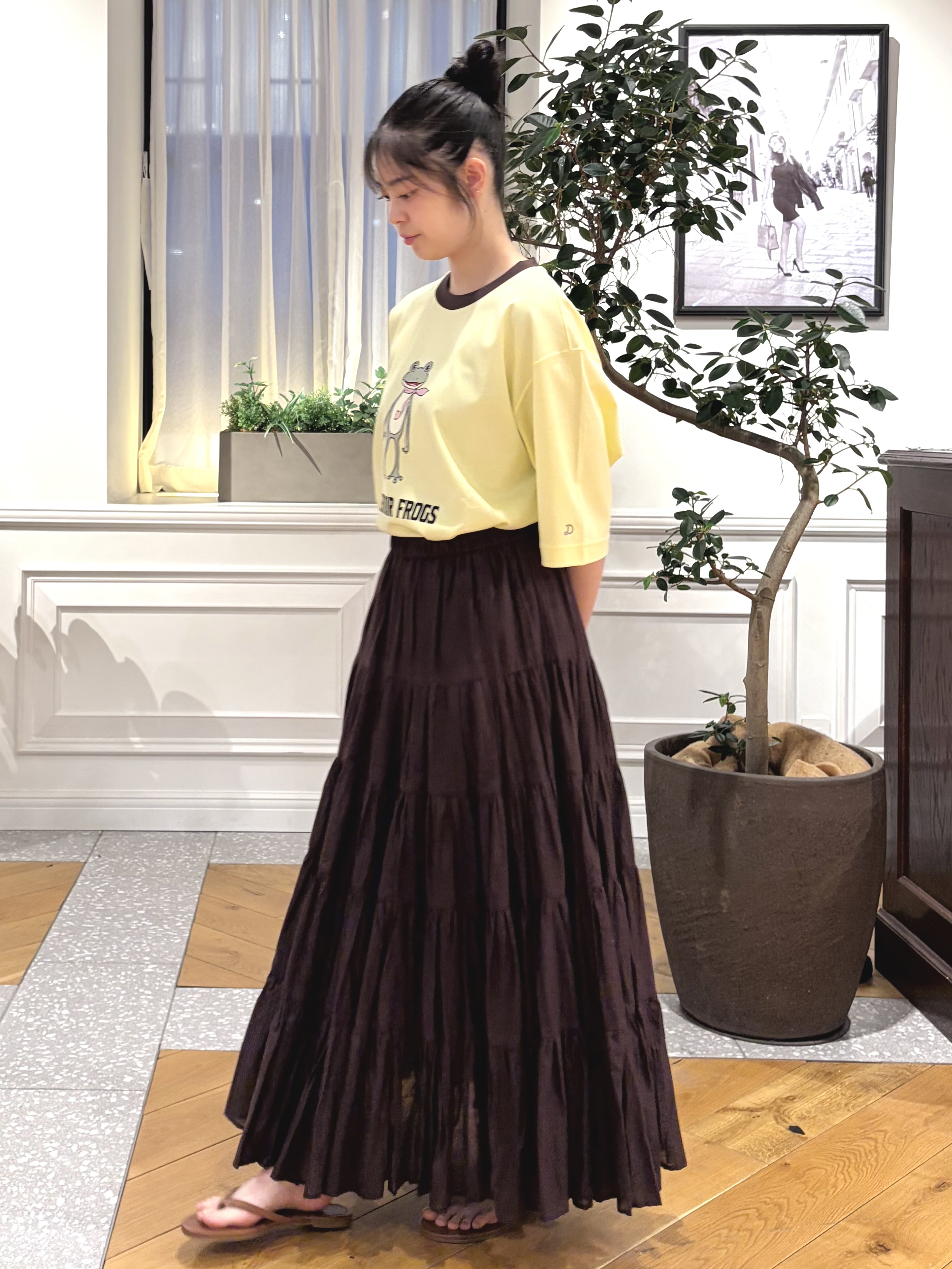 pupiさんの「DRESSTERIOR｜【接触冷感／抗菌防臭／消臭】ICE CLEAR COTTON フロッグオーバーフィットTシャツ」を使ったコーディネート