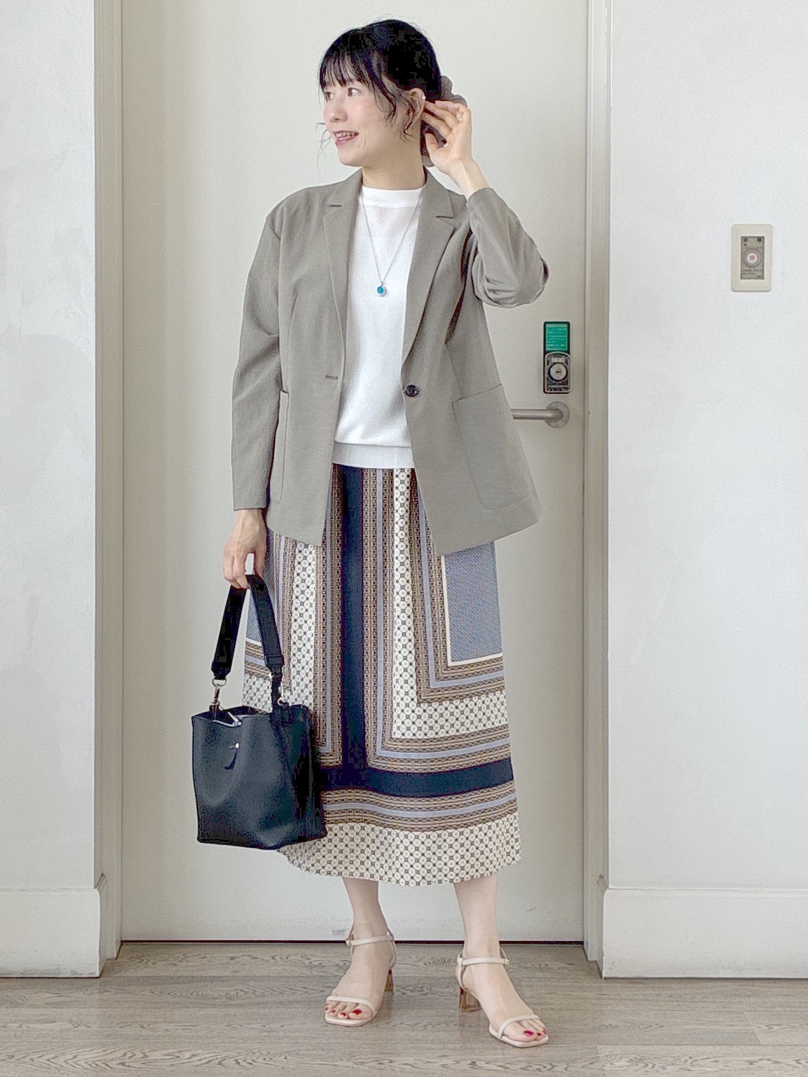  beni_gingerさんの「Reflect｜【SS-4Lサイズ／接触冷感／シワになりにくい】リラクシーテーラードジャケット」を使ったコーディネート