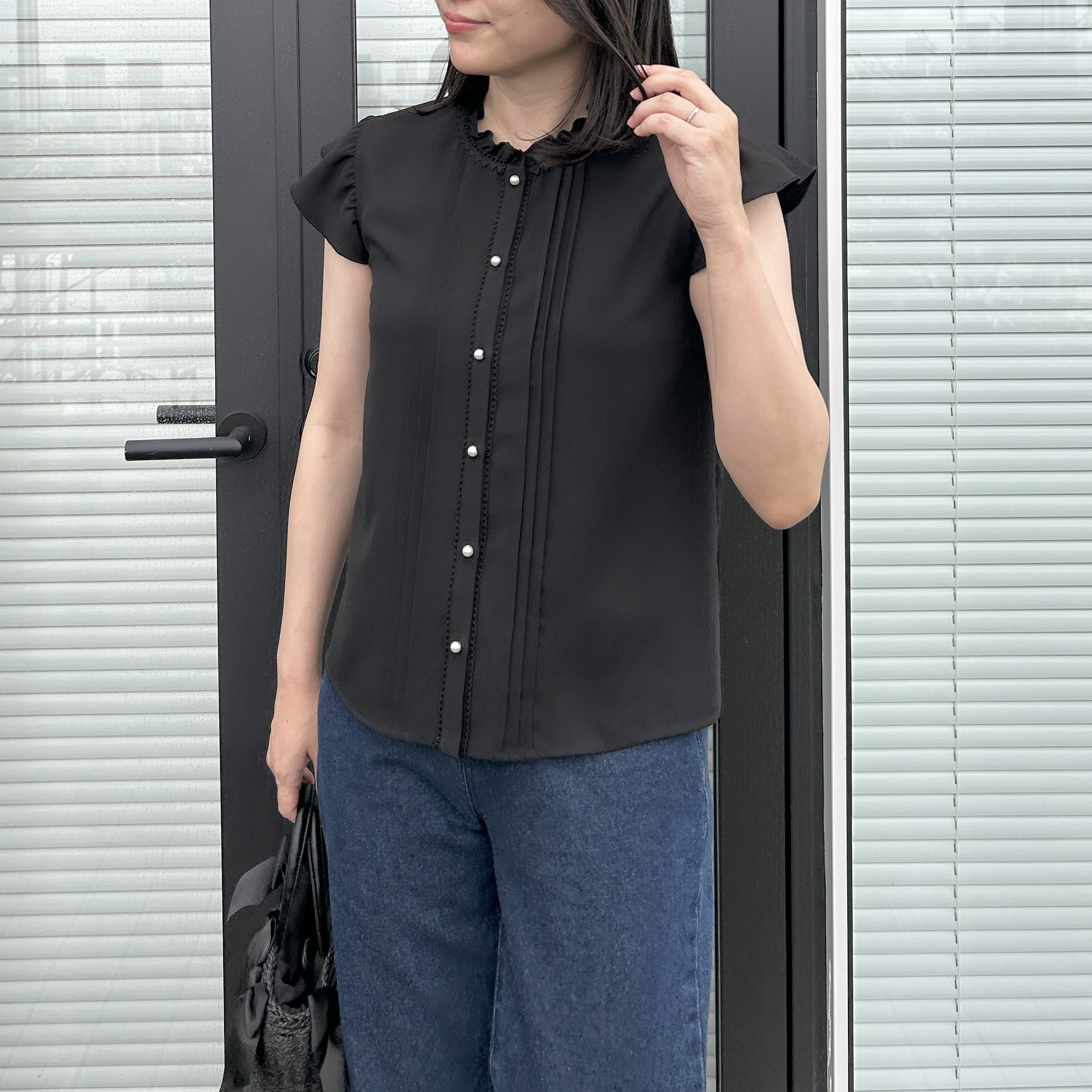 shinoさんの「Couture brooch｜【洗える】ピコレース ピンタックブラウス」を使ったコーディネート