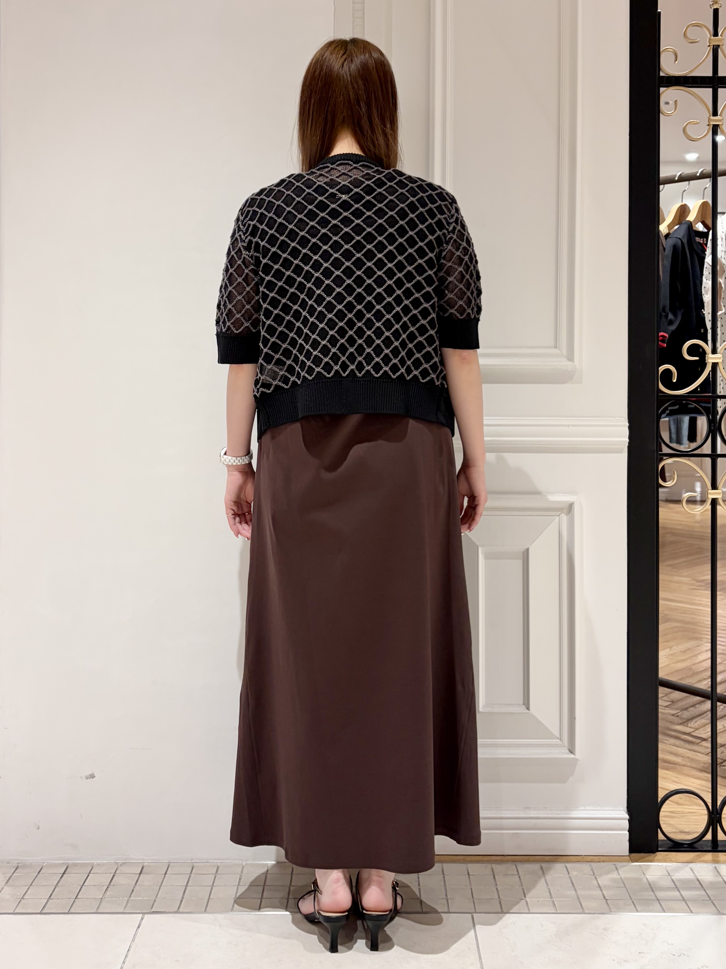minowaさんの「DRESSTERIOR｜【ウォッシャブル】フィッシュネットニットシャツカーディガン」を使ったコーディネート