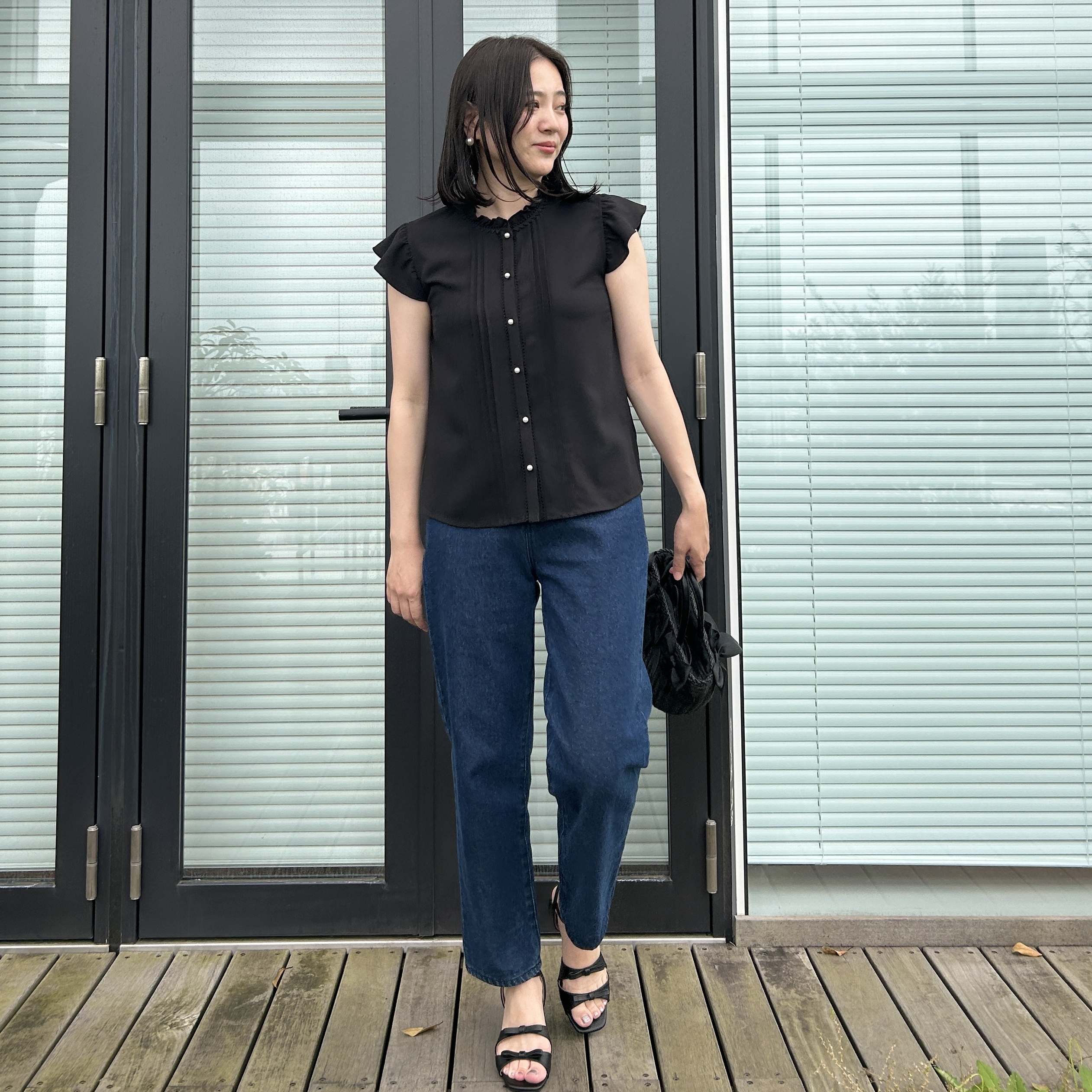 shinoさんの「Couture brooch｜【洗える】ピコレース ピンタックブラウス」を使ったコーディネート