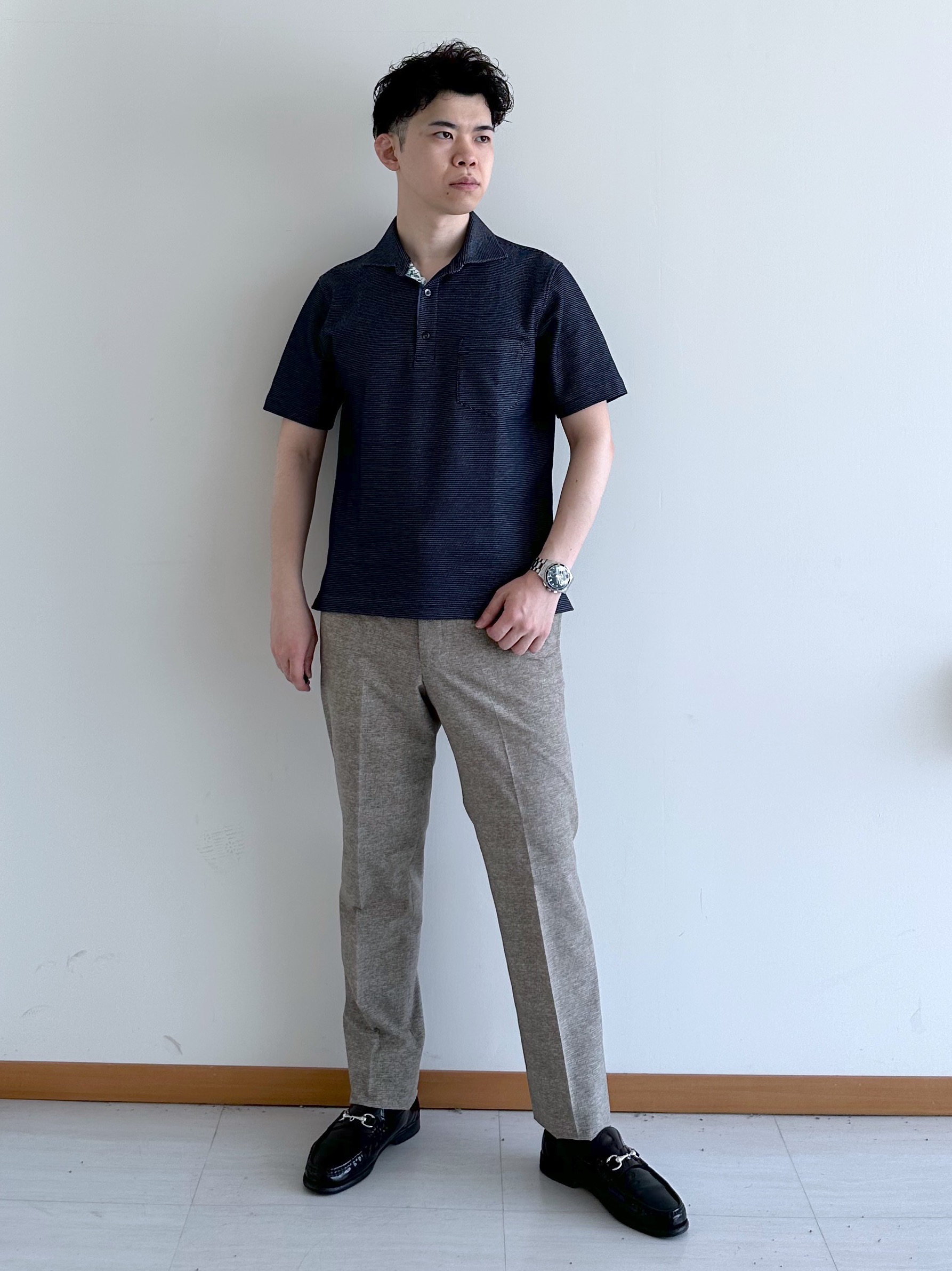 イッシーさんの「TAKEO KIKUCHI｜【抗菌防臭】ステイフレッシュ ポロシャツ」を使ったコーディネート