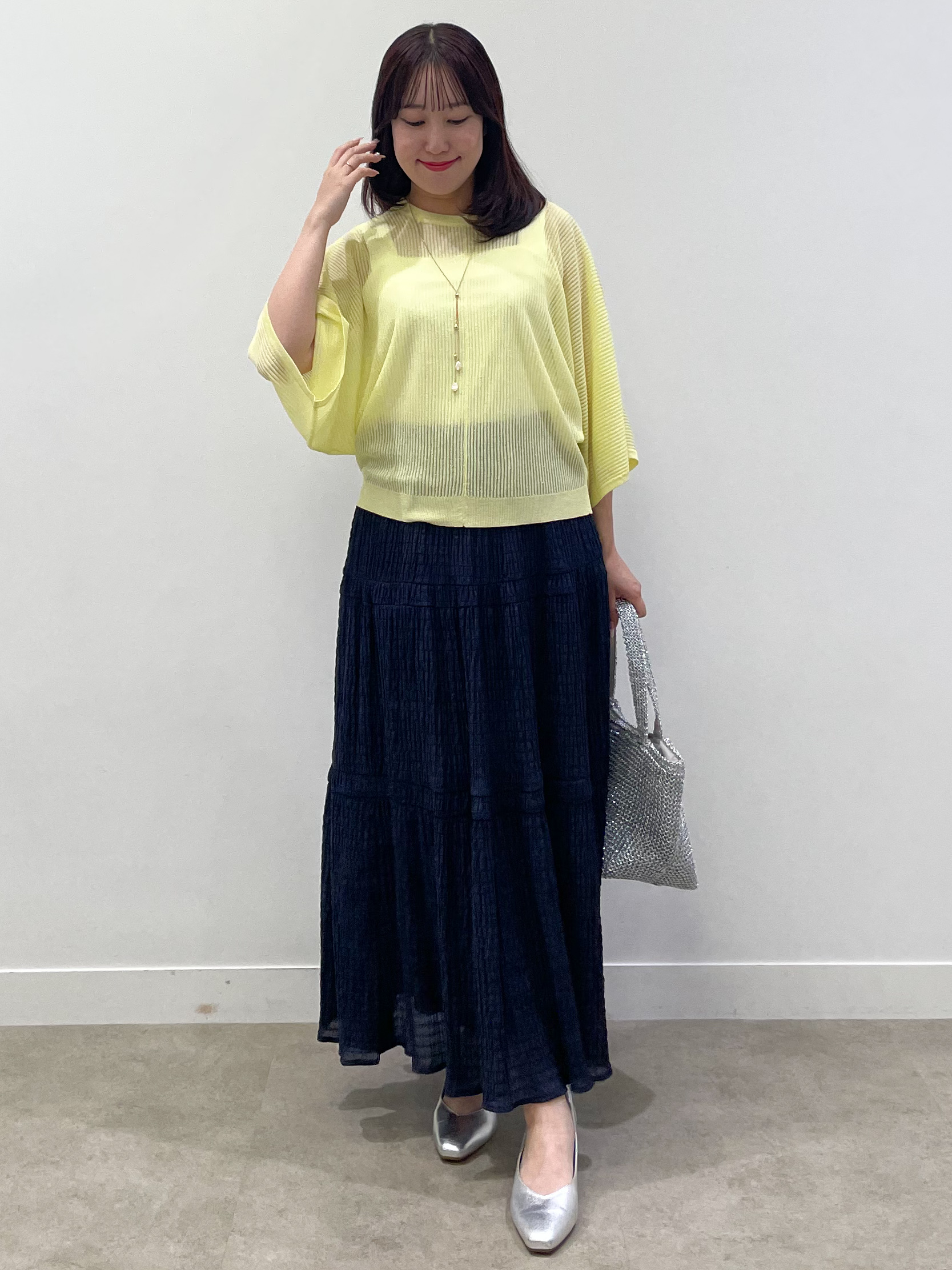 yukariさんの「Reflect｜【前後2WAY】オフボディ リラクシーニット」を使ったコーディネート