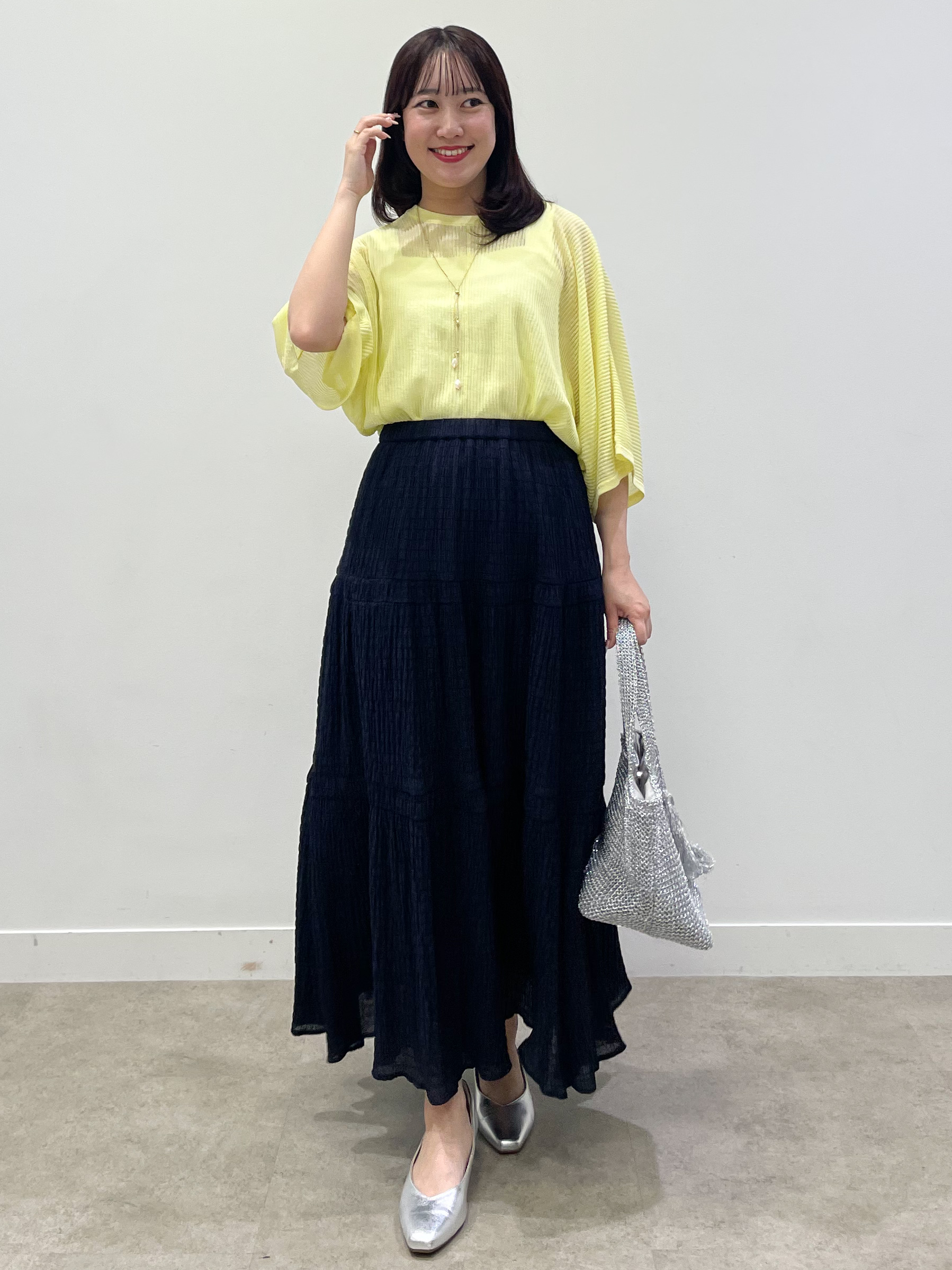 yukariさんの「Reflect｜【前後2WAY】オフボディ リラクシーニット」を使ったコーディネート