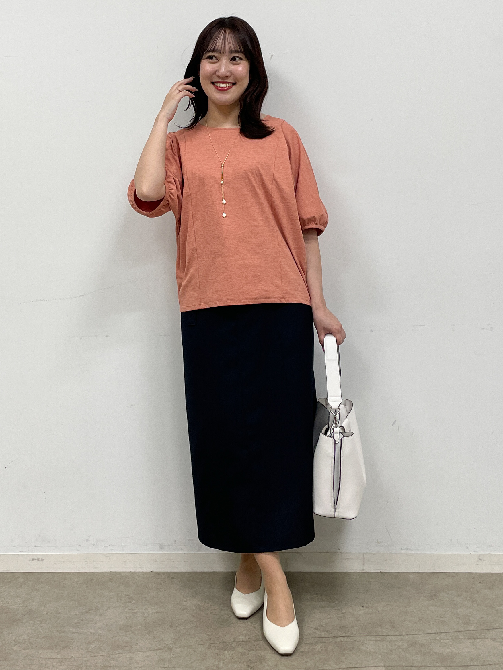yukariさんの「Reflect｜【UVカット／接触冷感／吸水速乾】ギャザースリーブカットソー」を使ったコーディネート