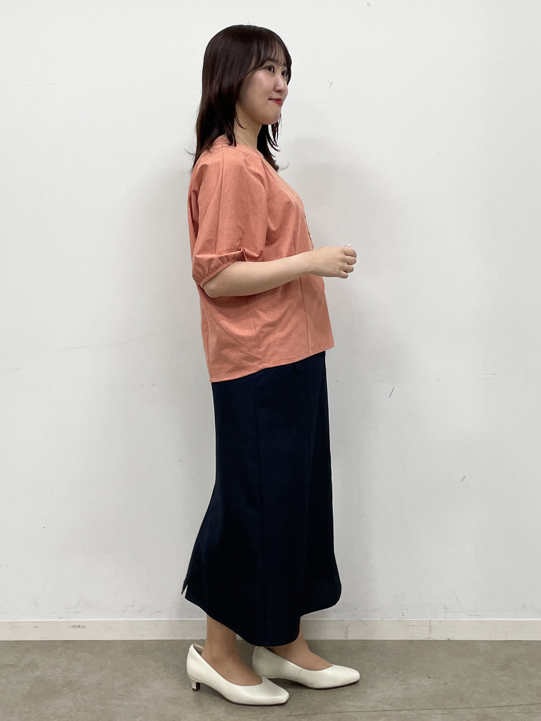 yukariさんの「Reflect｜【UVカット／接触冷感／吸水速乾】ギャザースリーブカットソー」を使ったコーディネート