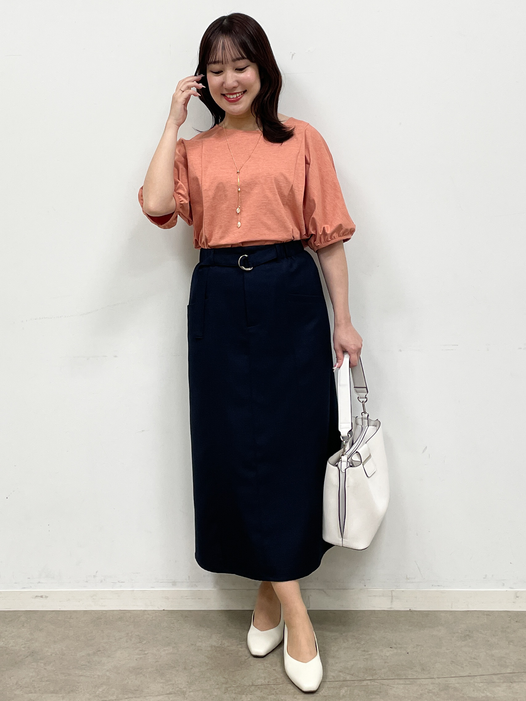yukariさんの「Reflect｜【UVカット／接触冷感／吸水速乾】ギャザースリーブカットソー」を使ったコーディネート