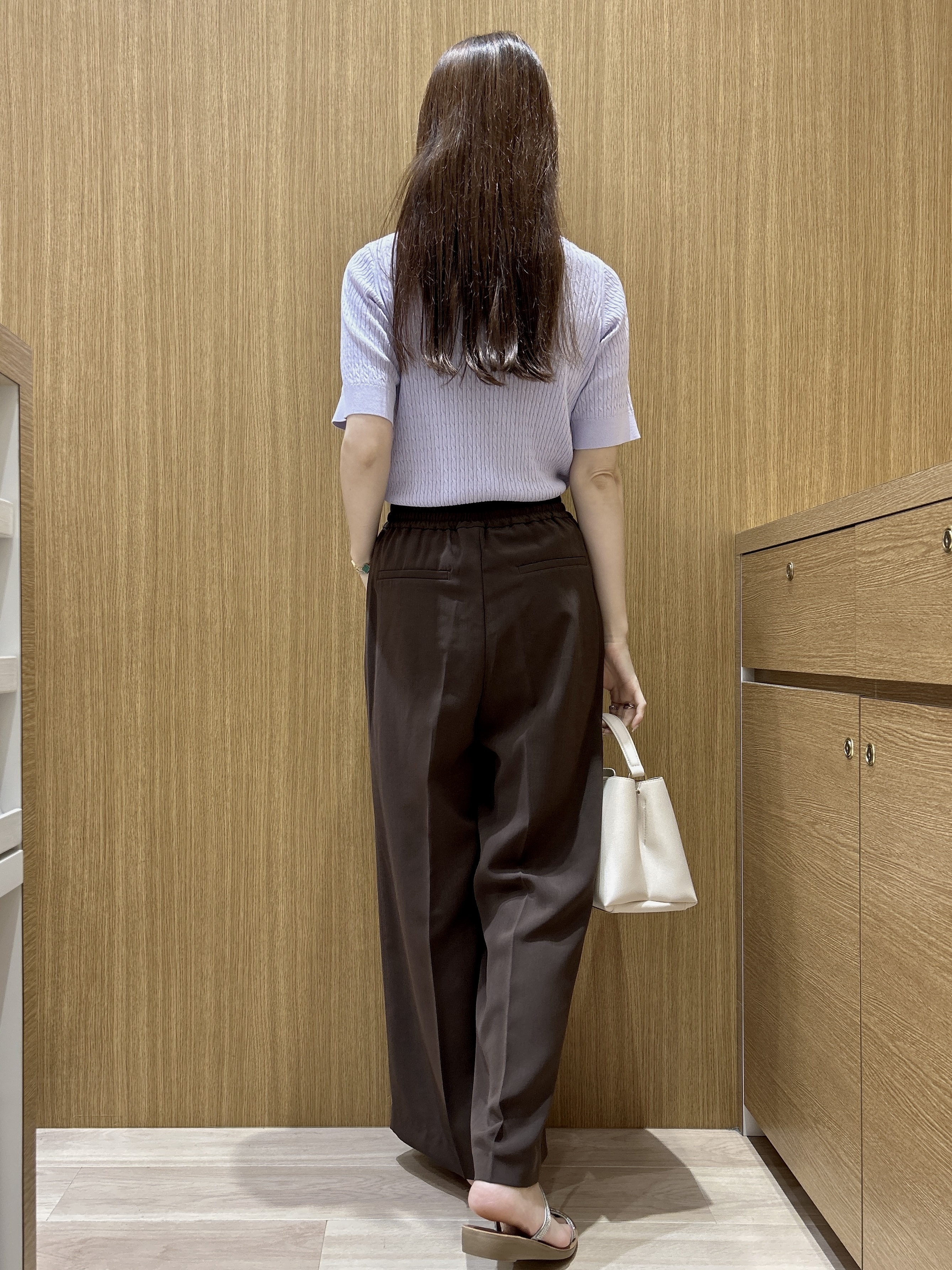 maiさんの「OPAQUE.CLIP｜【UV／接触冷感】ケーブルポロニット《洗濯機OK／抗ピル》」を使ったコーディネート