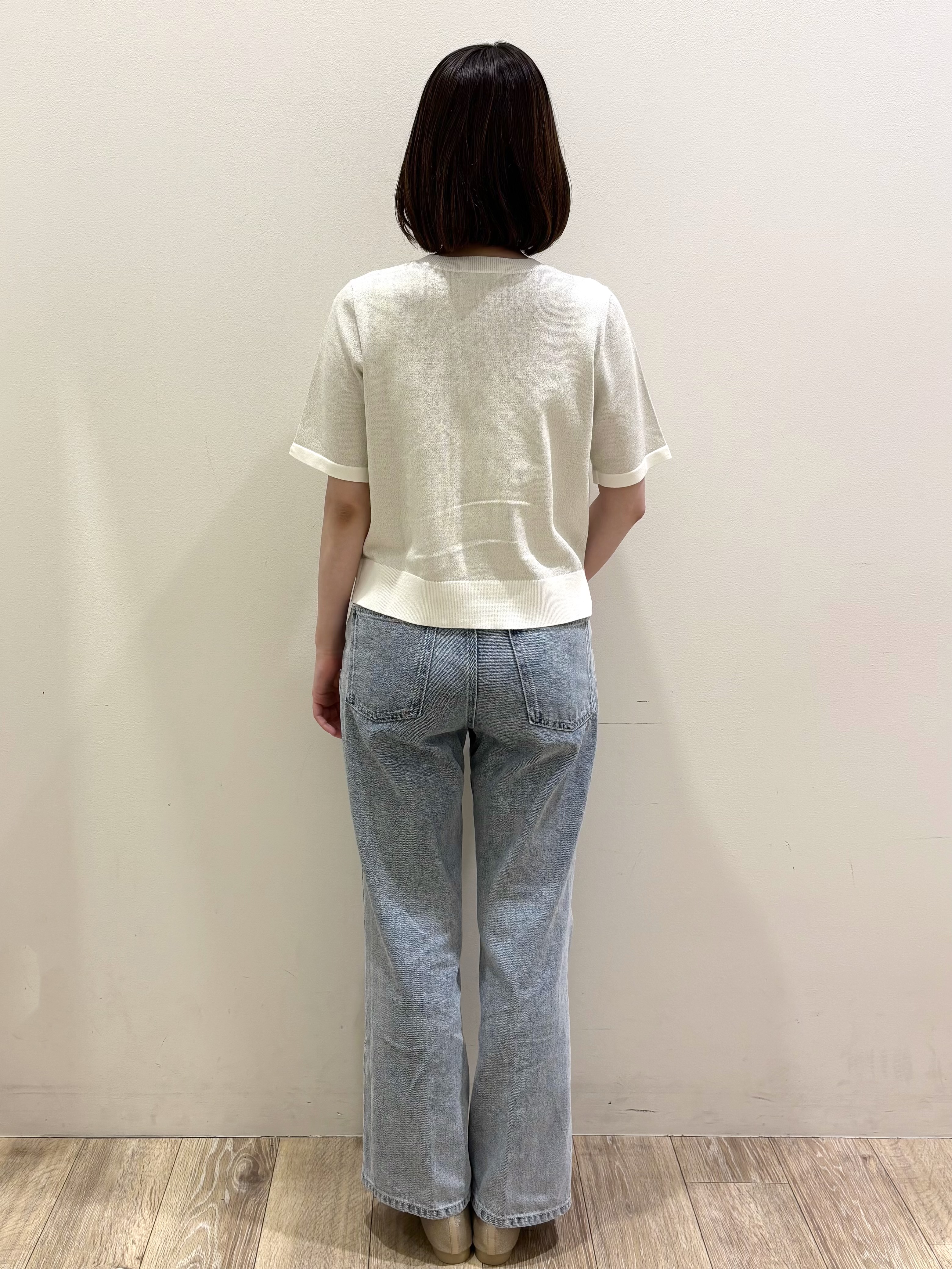 honamiさんの「index｜ラメアソートバイカラー半袖カーディガン【洗濯機OK】」を使ったコーディネート