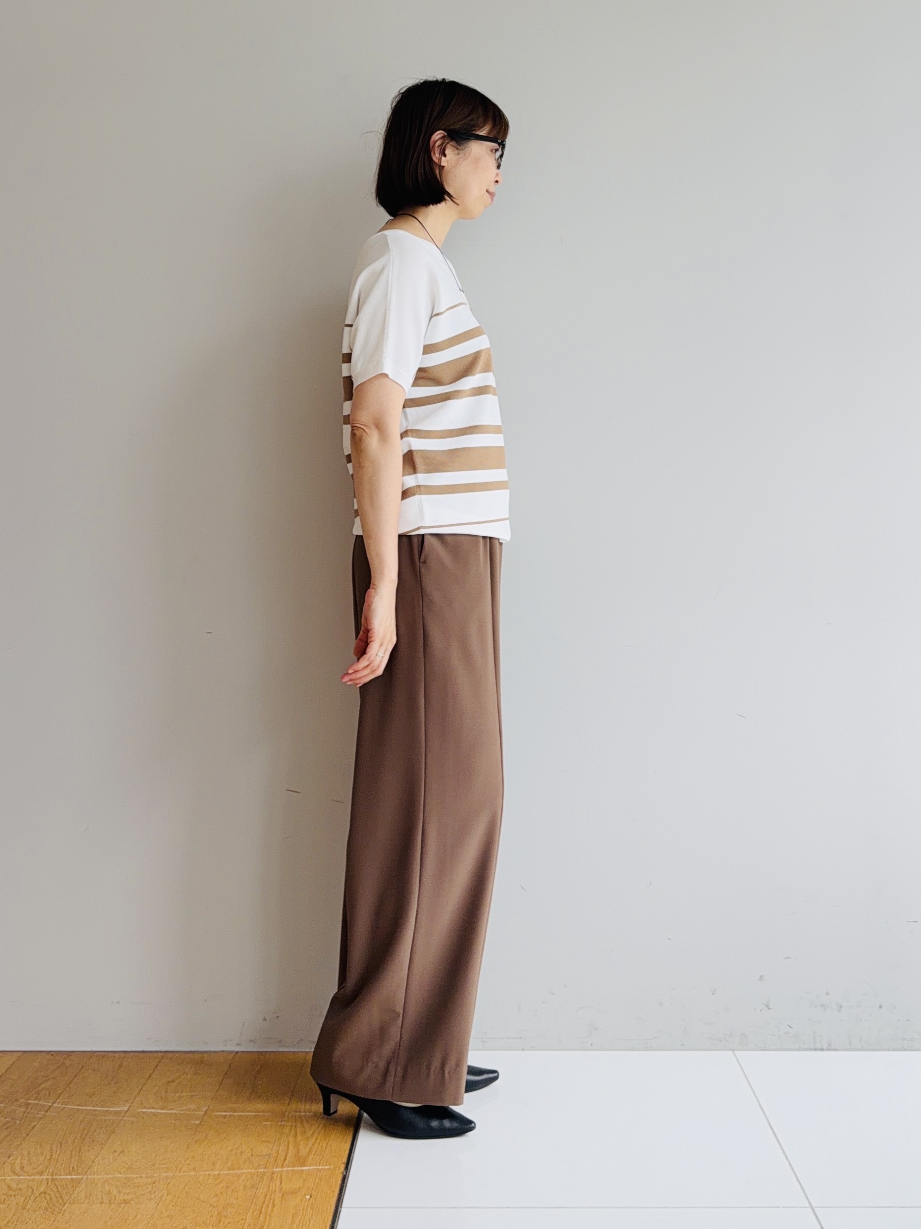 murayamaさんの「INDIVI｜【着る日傘】イージーワイドパンツ」を使ったコーディネート
