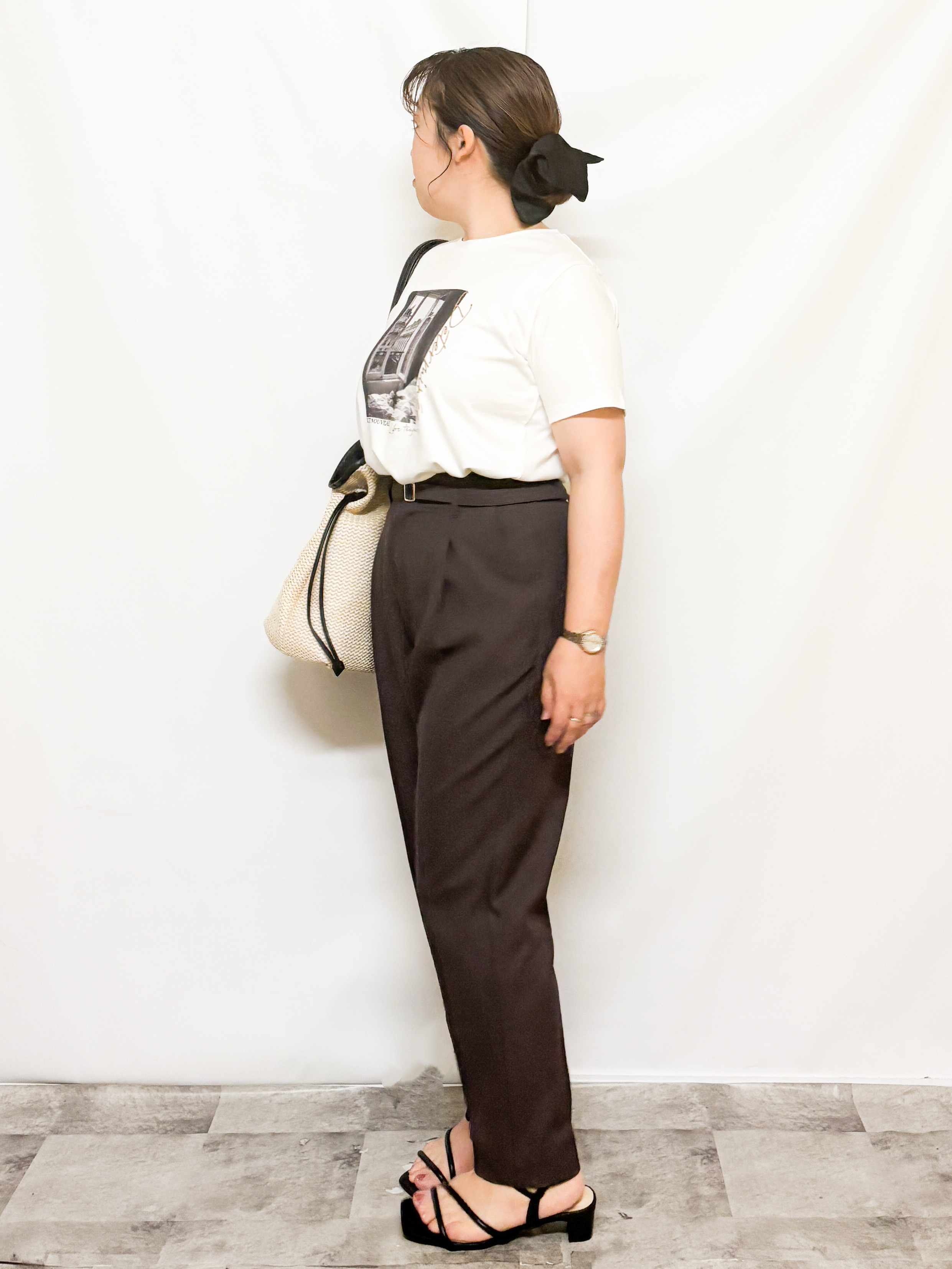 HALさんの「OPAQUE.CLIP｜【接触冷感／UVケア】転写箔プリントTシャツ《洗濯機OK》」を使ったコーディネート