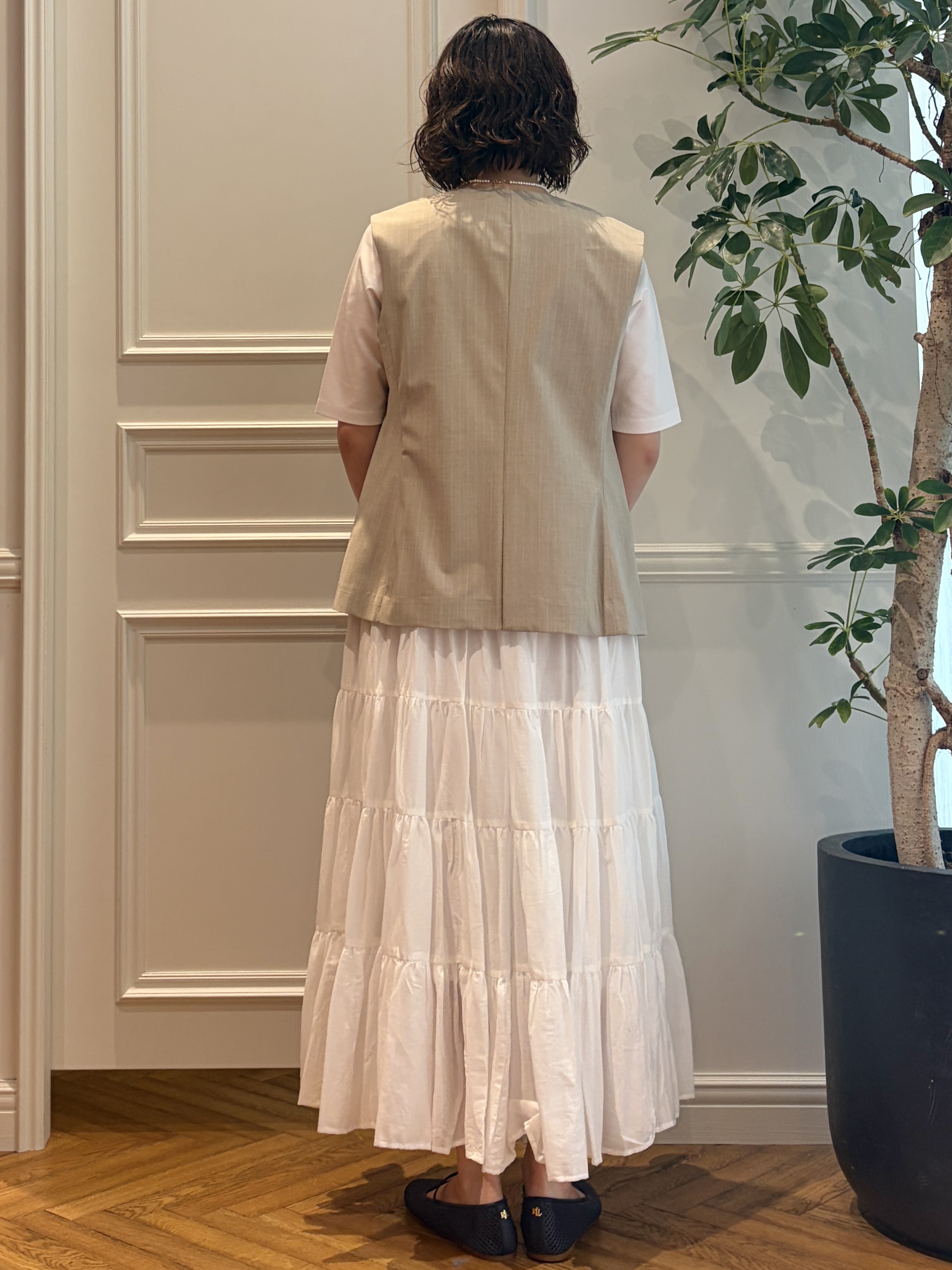 nakaoさんの「DRESSTERIOR｜【接触冷感/UVカット/抗菌防臭/しわ防止】クールデオドラント スクエアネックプルオーバー」を使ったコーディネート