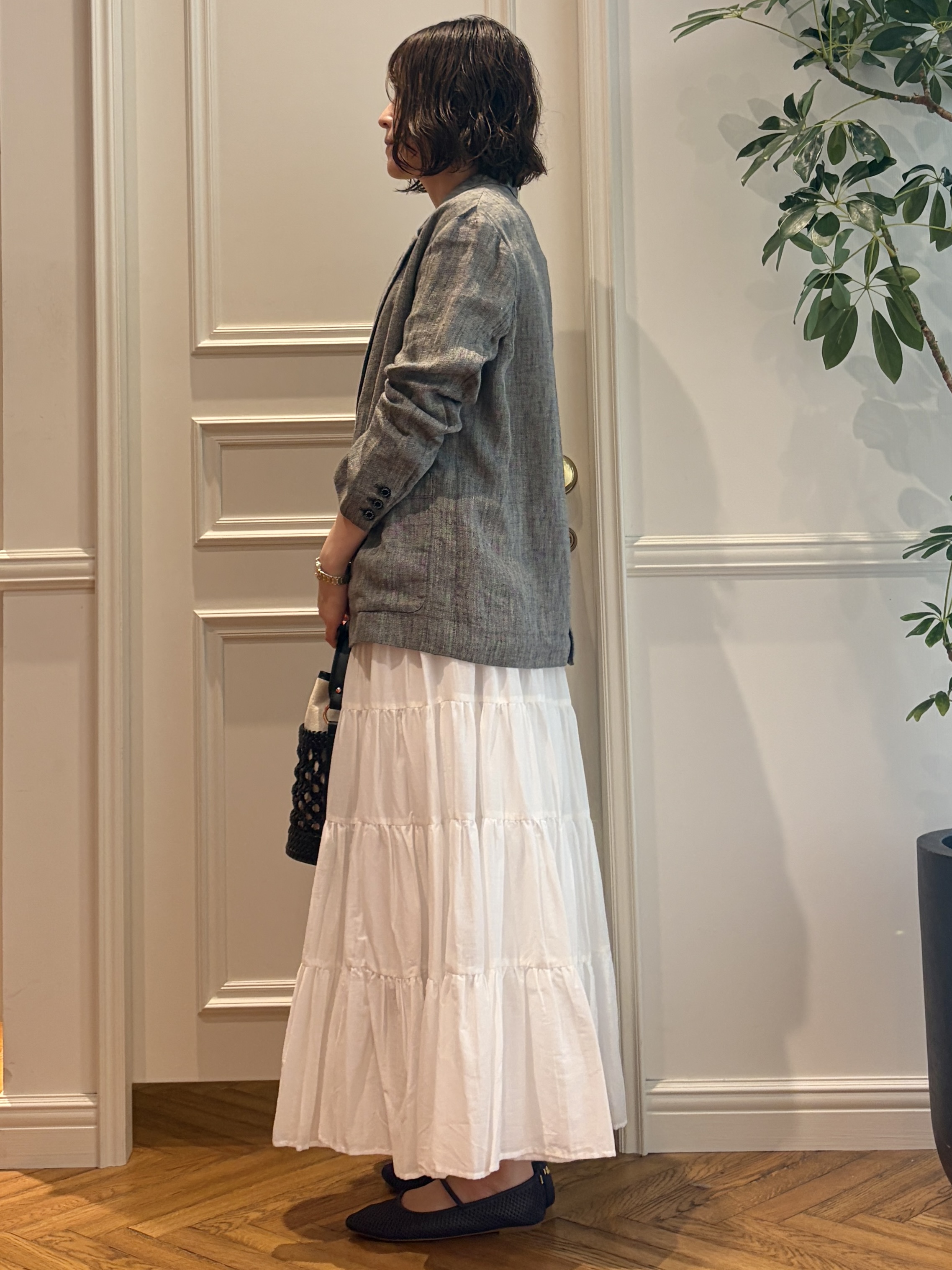 nakaoさんの「DRESSTERIOR｜【接触冷感/UVカット/抗菌防臭/しわ防止】クールデオドラント スクエアネックプルオーバー」を使ったコーディネート