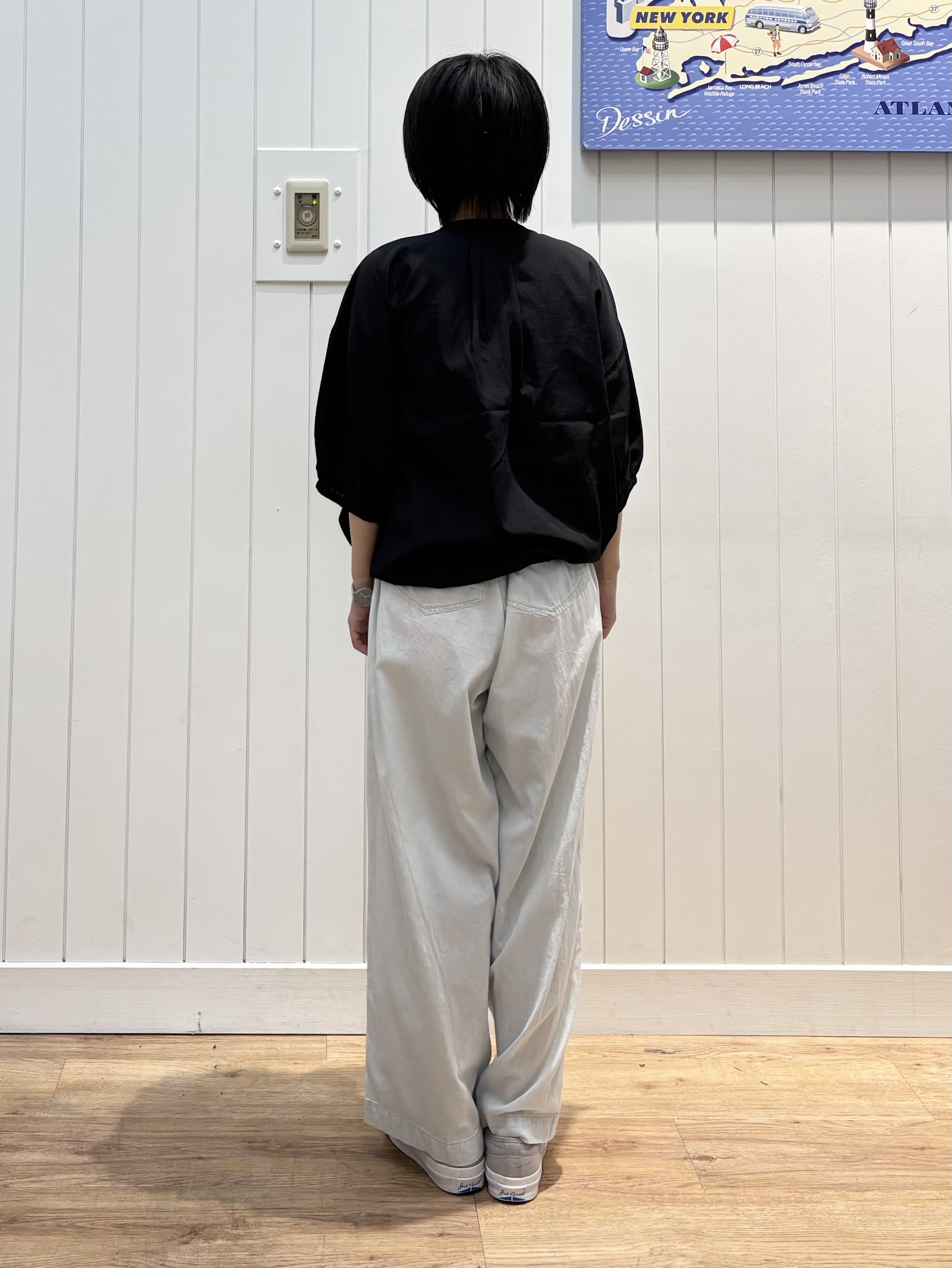 OKADAさんの「Dessin｜【高通気/セットアップ可】ハーフスリーブドロストシャツブラウス」を使ったコーディネート
