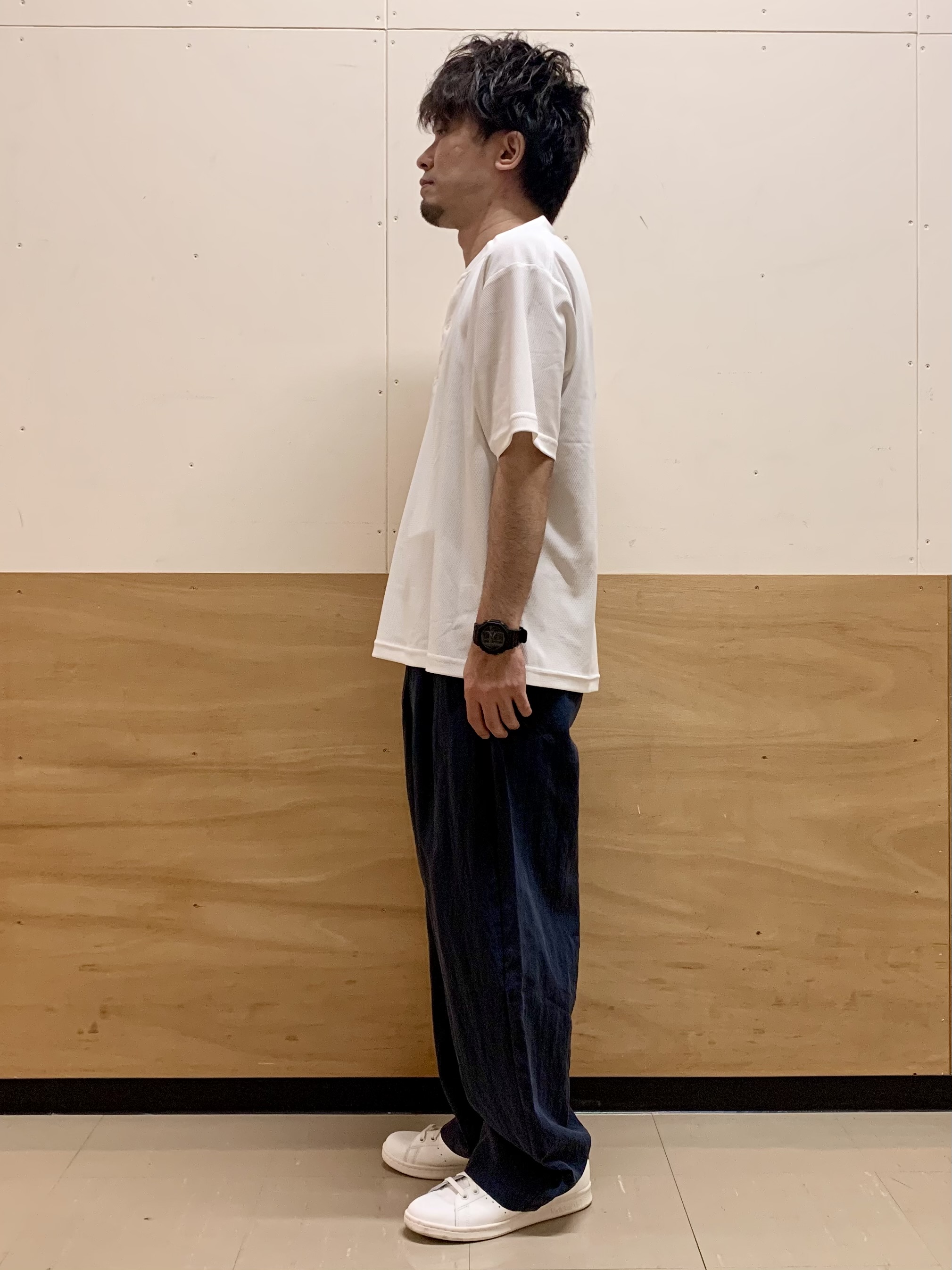 MATUさんの「THE SHOP TK｜【サラッと軽い着心地に。】BO-NO HENLEY TEE/ボーノヘンリーネック Tシャツ　吸水速乾」を使ったコーディネート