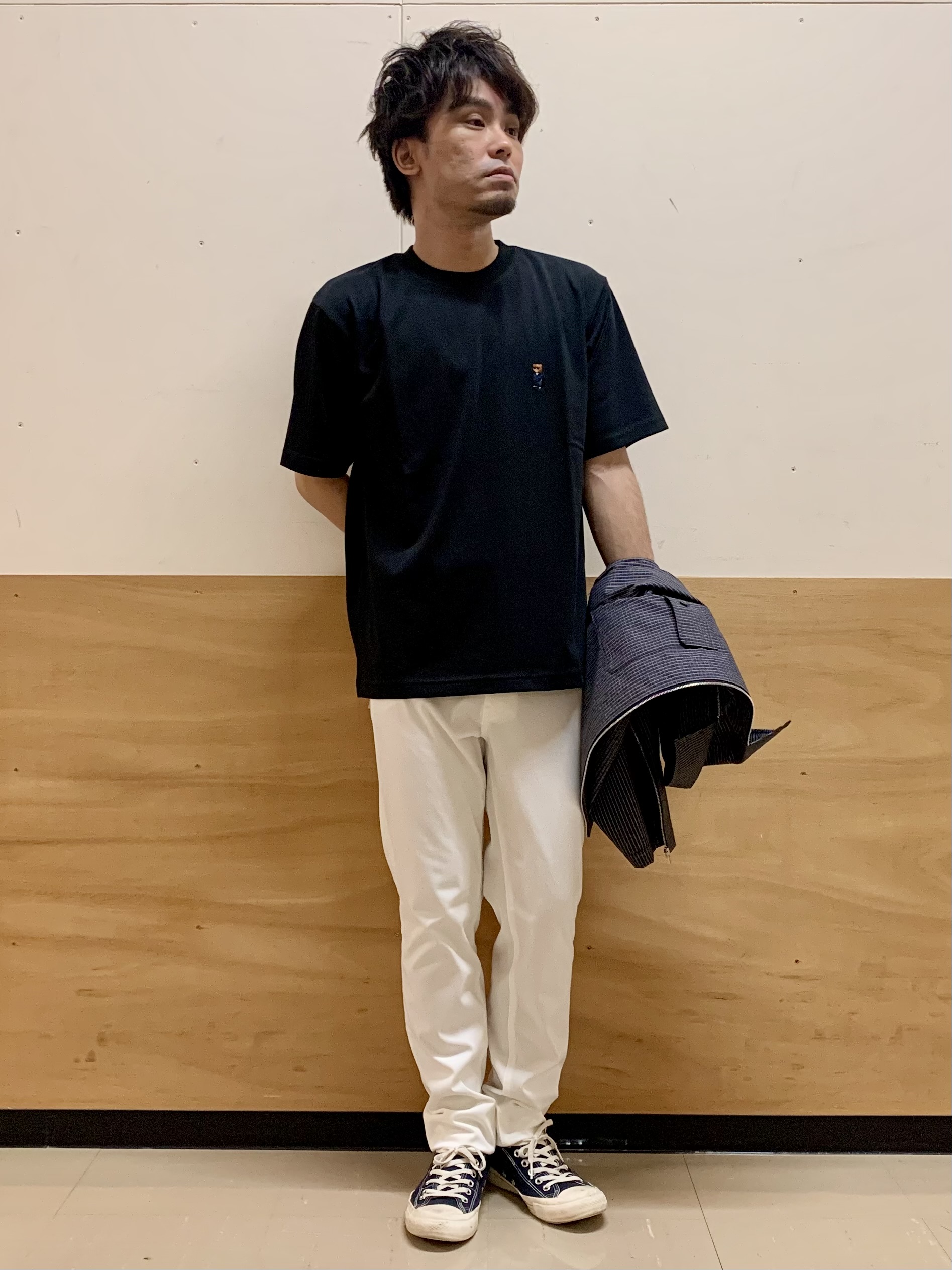 MATUさんの「THE SHOP TK｜半袖チェックジップシャツ 洗濯機OK」を使ったコーディネート