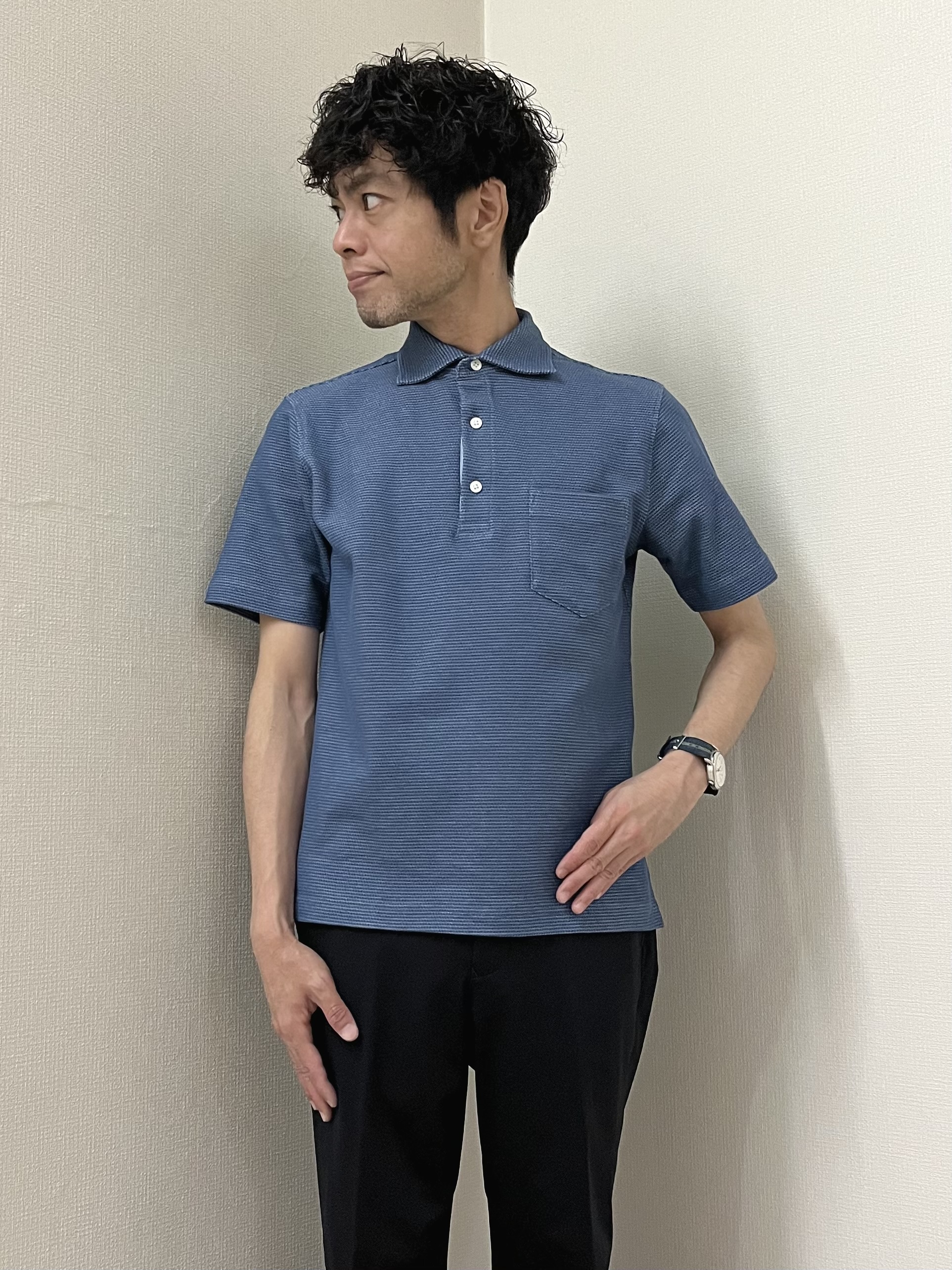 URAさんの「TAKEO KIKUCHI｜【抗菌防臭】ステイフレッシュ ポロシャツ」を使ったコーディネート