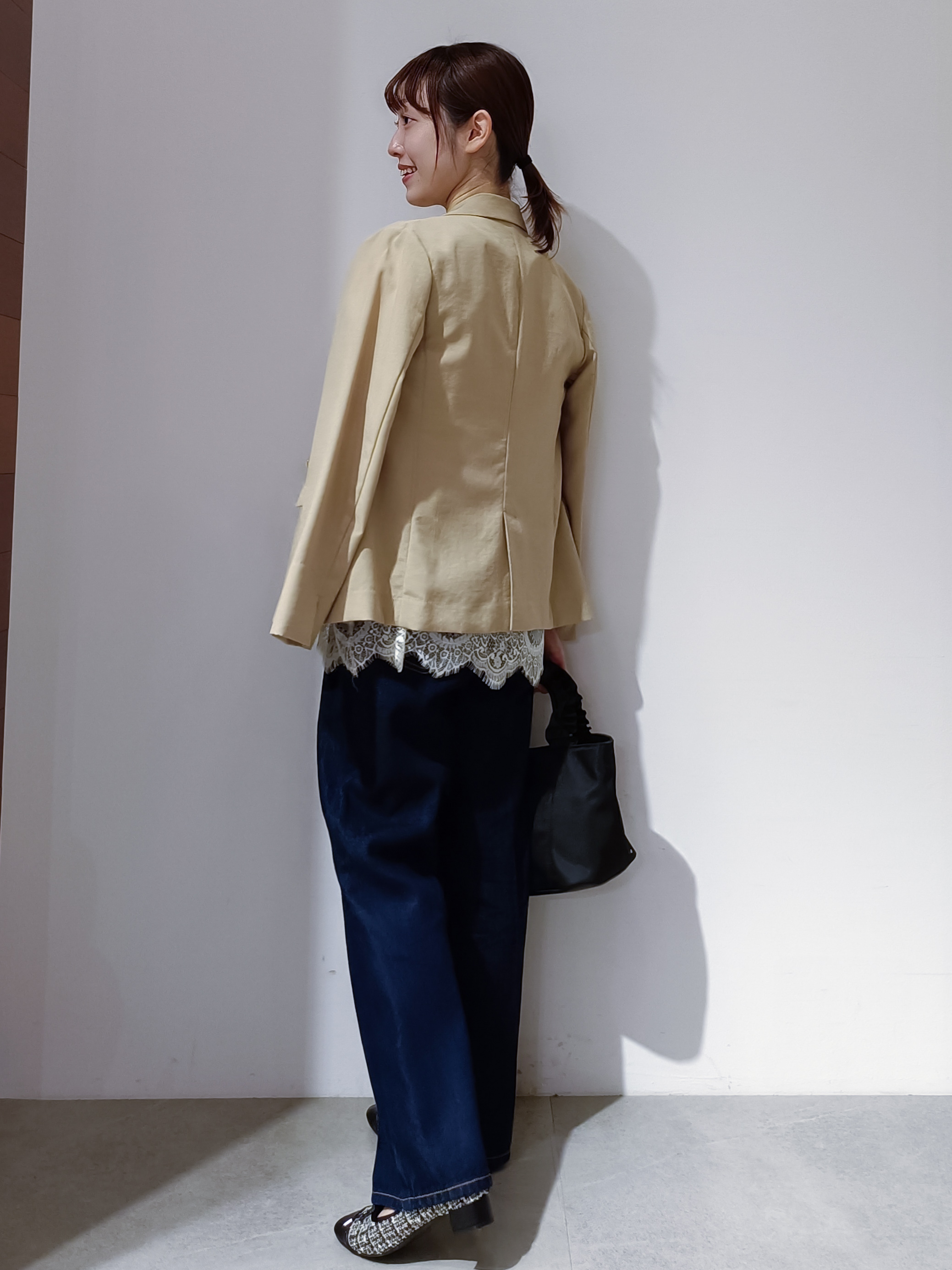 のんさんの「OPAQUE.CLIP｜《再入荷》ダブルブレストテーラードジャケット【接触冷感／吸水速乾／イージーアイロン／防シワ／洗濯機O」を使ったコーディネート
