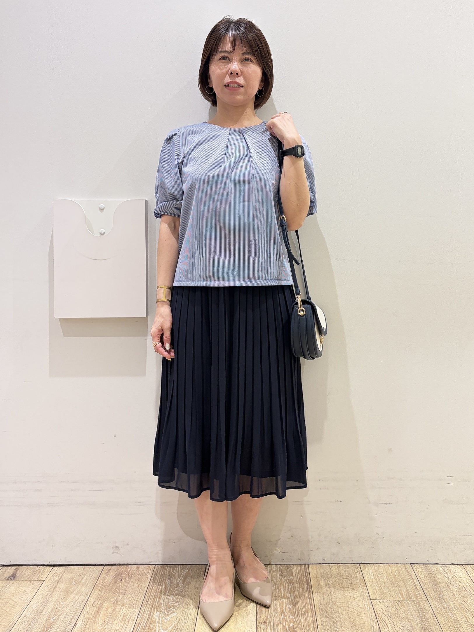 YUKOさんの「index｜【接触冷感／吸水速乾】ノーカラージャケット／セットアップ対応可《洗える／防シワ／ストレッチ》」を使ったコーディネート