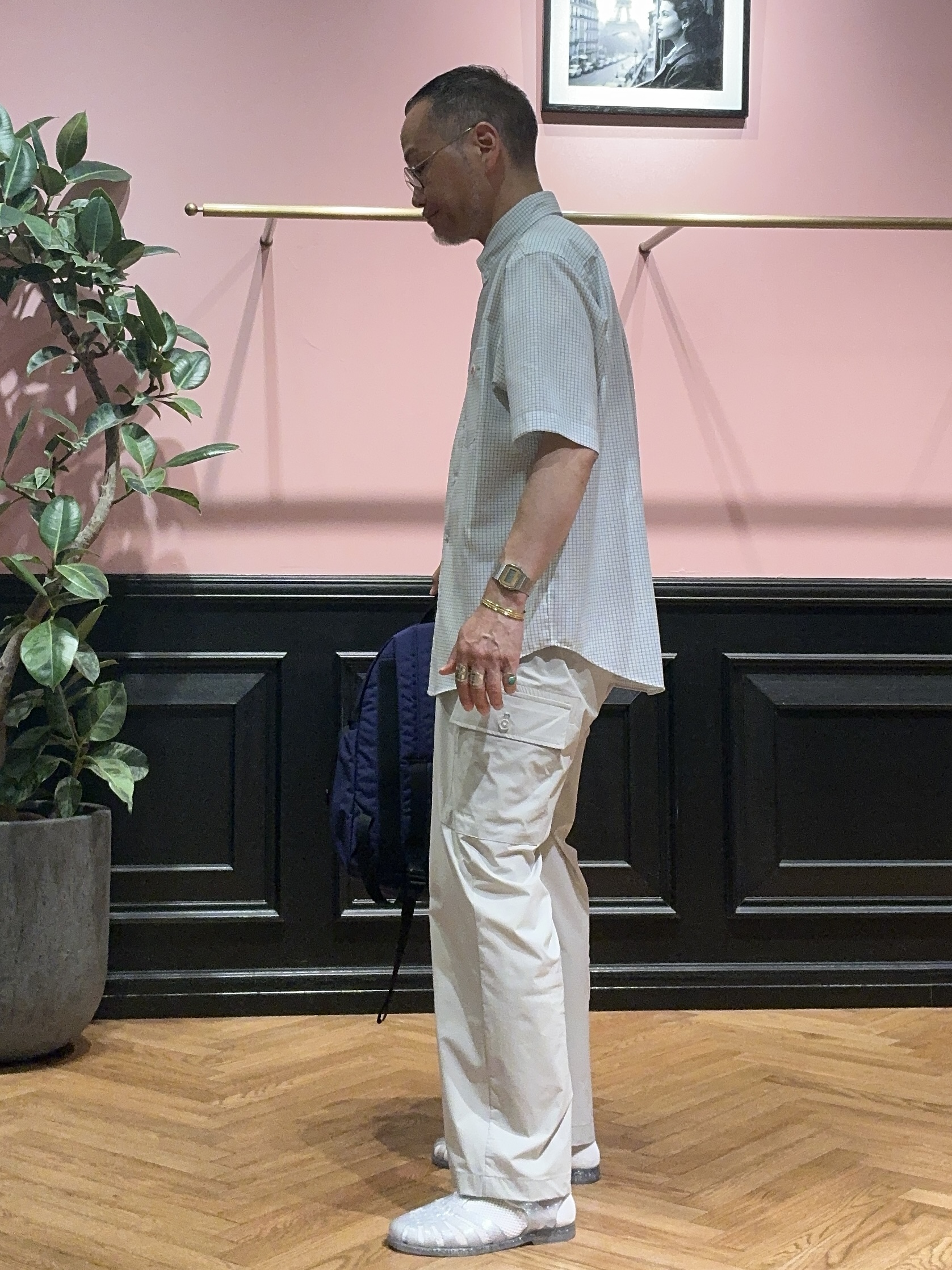 torigoeさんの「DRESSTERIOR｜DANTON（ダントン）ドットボタン ボタンダウンシャツ ショートスリーブ」を使ったコーディネート