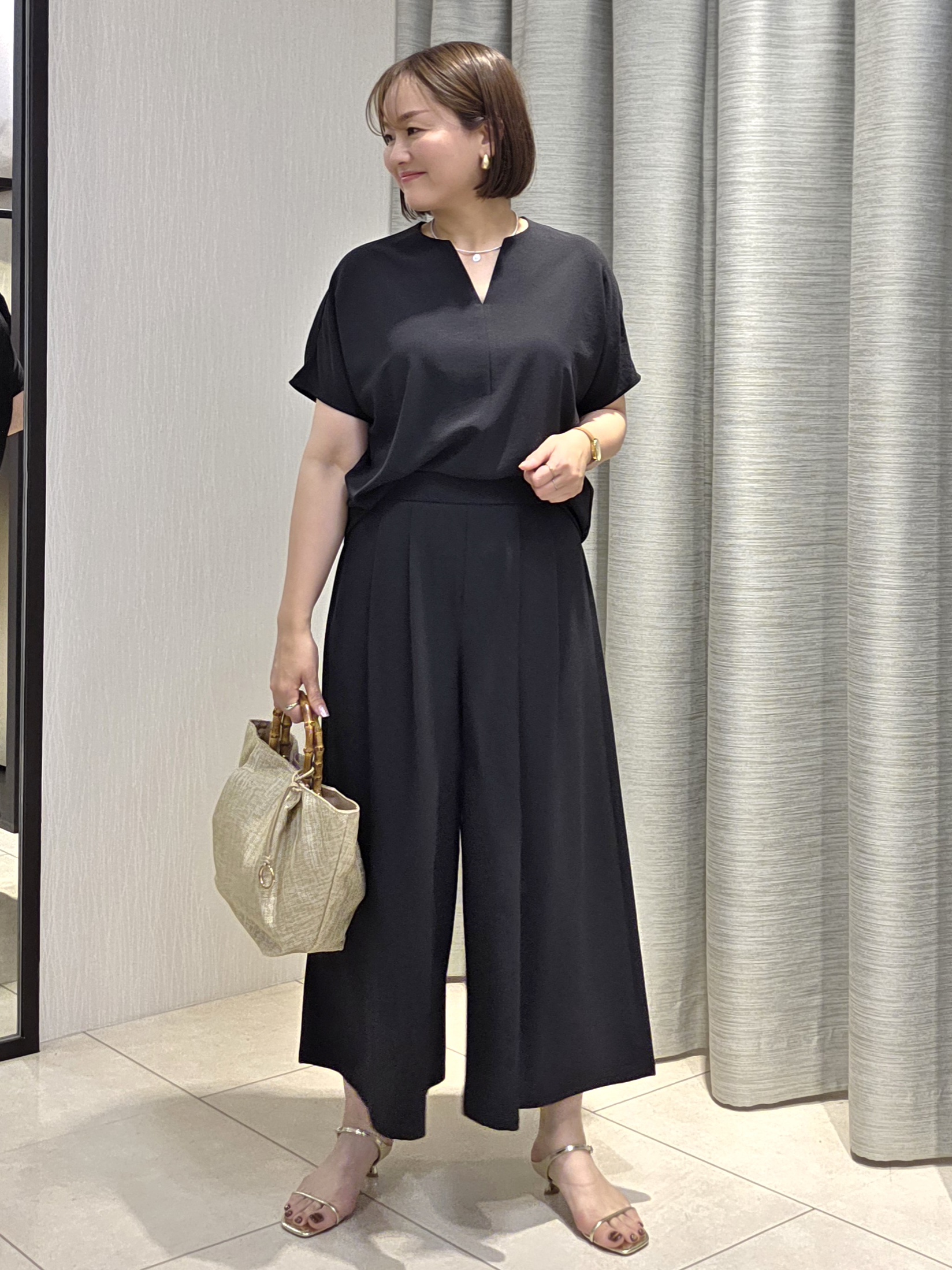naokoさんの「UNTITLED｜【古畑星夏さん着用】ビーズコイントップ」を使ったコーディネート