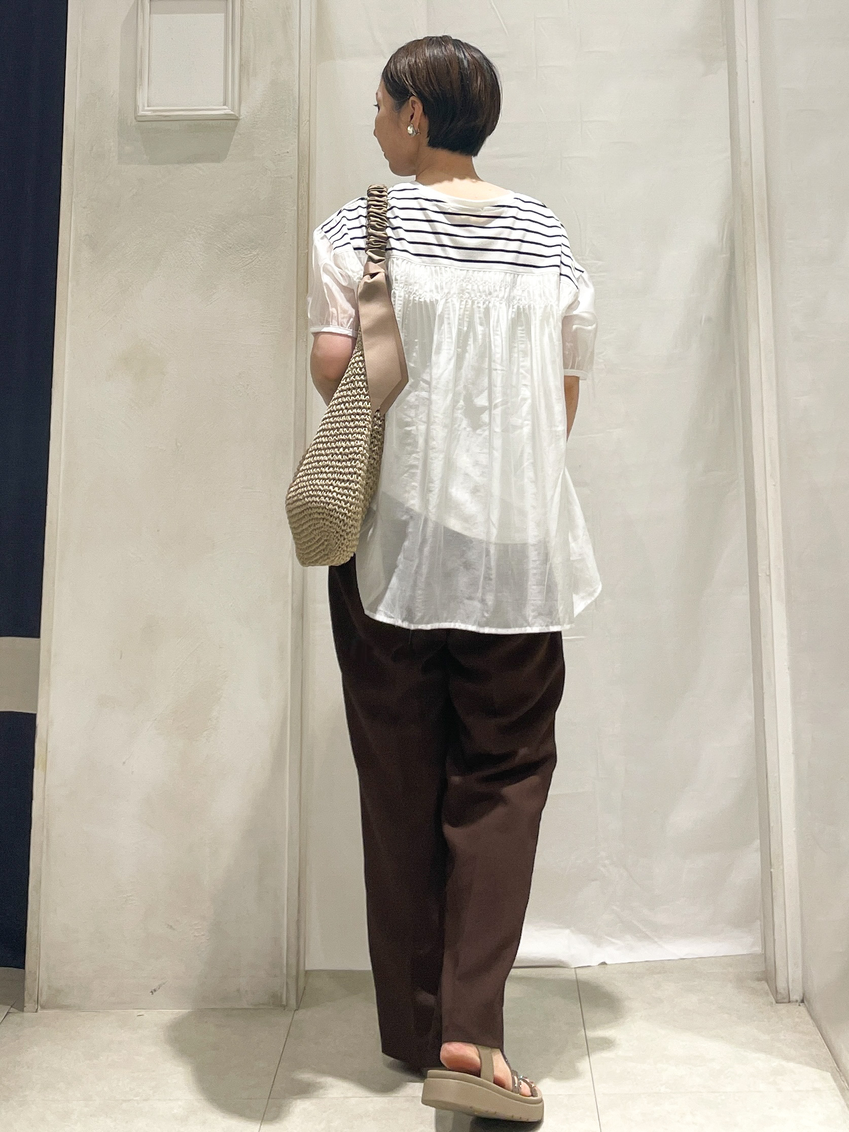 hiroさんの「grove｜【貴島明日香さん着用/UVカット】体型カバー叶う、バックプリーツTシャツ」を使ったコーディネート