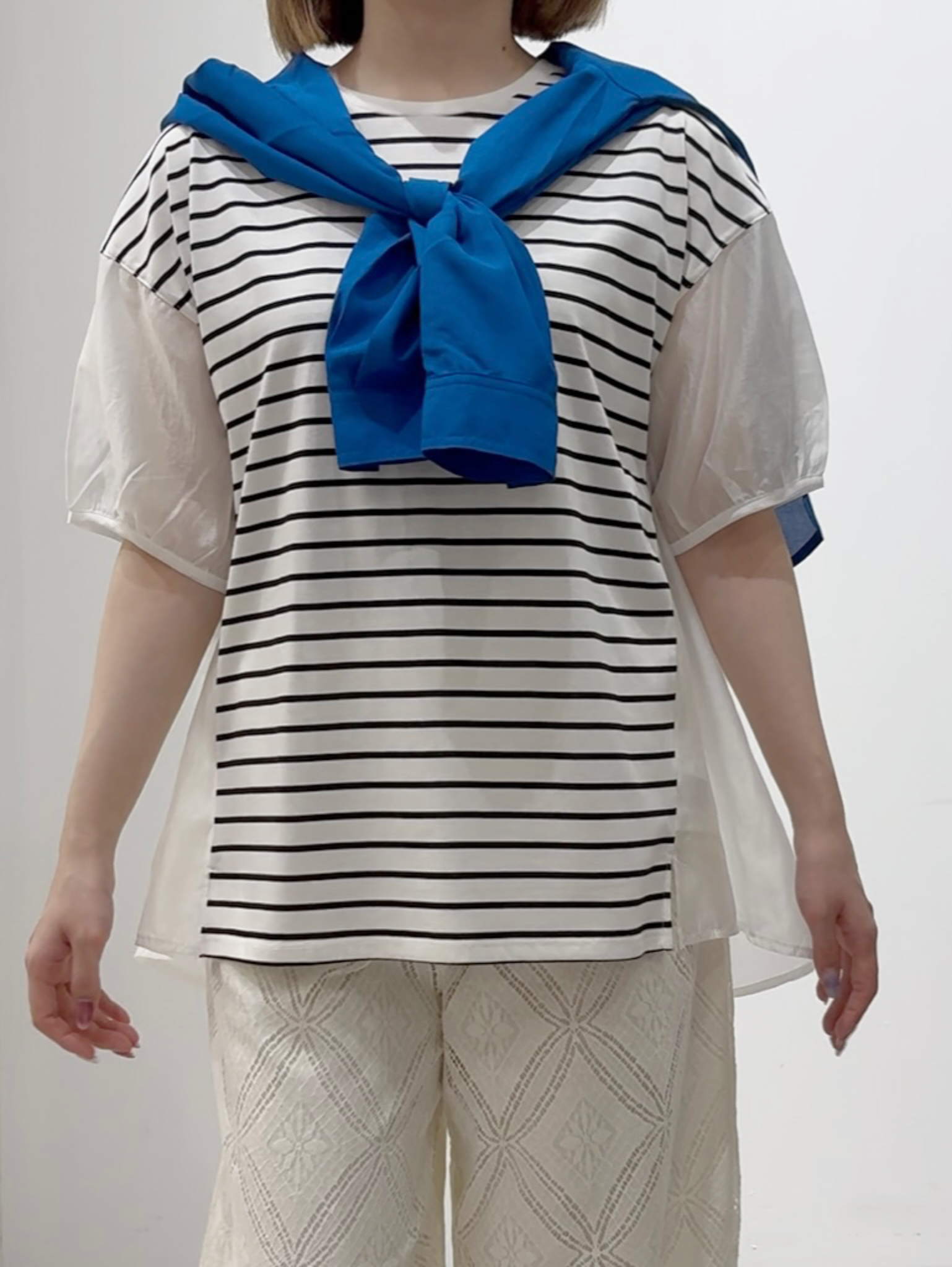 しかっちさんの「grove｜【貴島明日香さん着用/UVカット】体型カバー叶う、バックプリーツTシャツ」を使ったコーディネート
