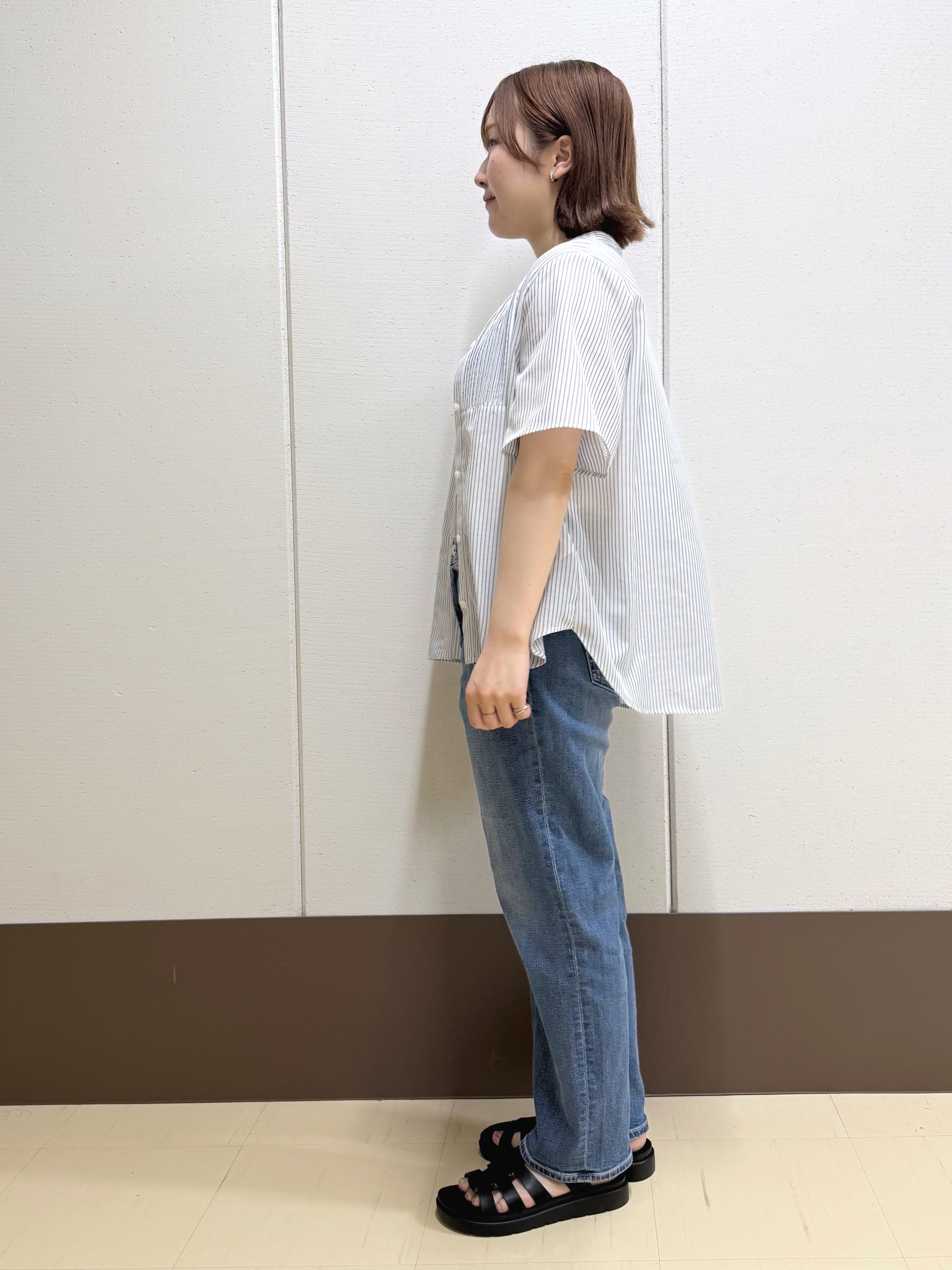 Rikoさんの「INDIVI｜【接触冷感/洗える】シアーシャンブレーピンタックブラウス」を使ったコーディネート