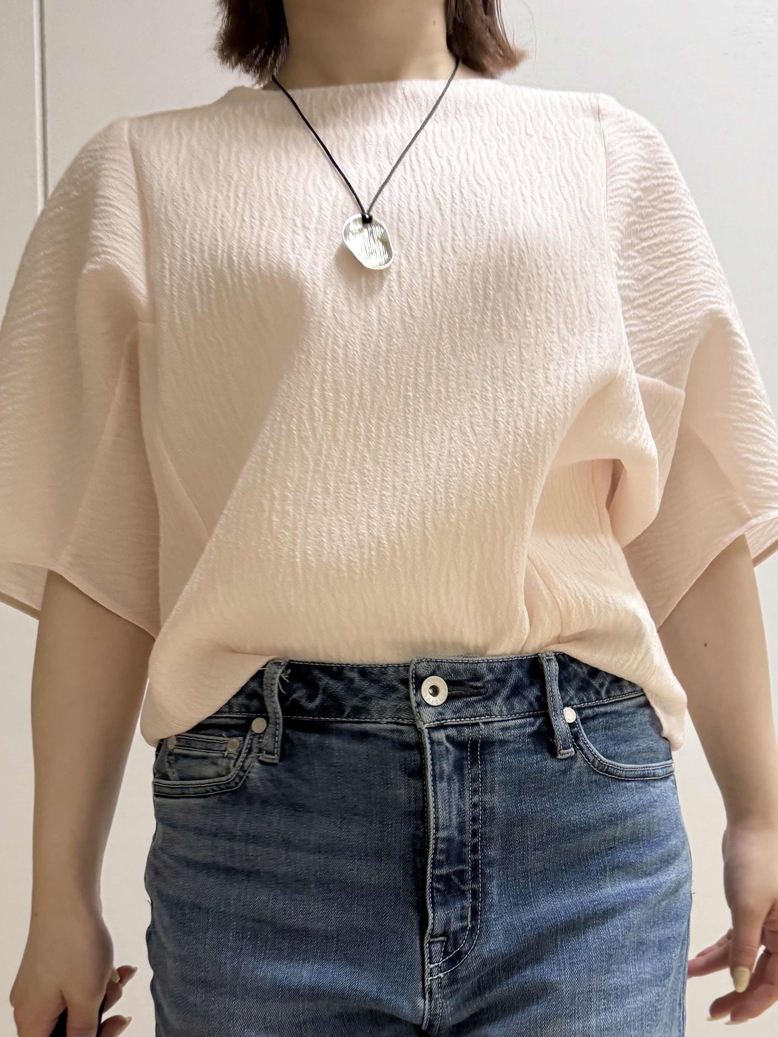 Rikoさんの「INDIVI｜【華奢見え】ジャカード ドルマントップス」を使ったコーディネート