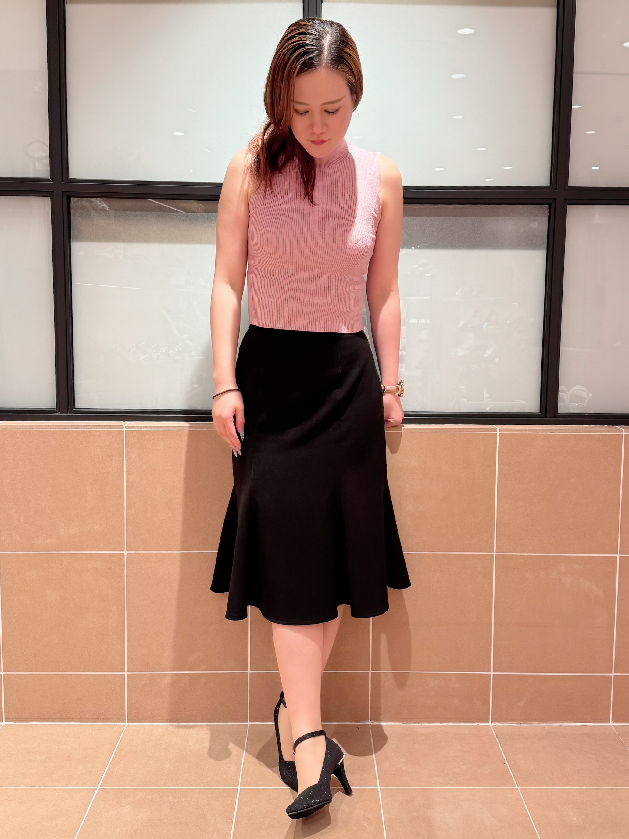 すみれさんの「ESPERANZA｜ヒールキャップパンプス」を使ったコーディネート
