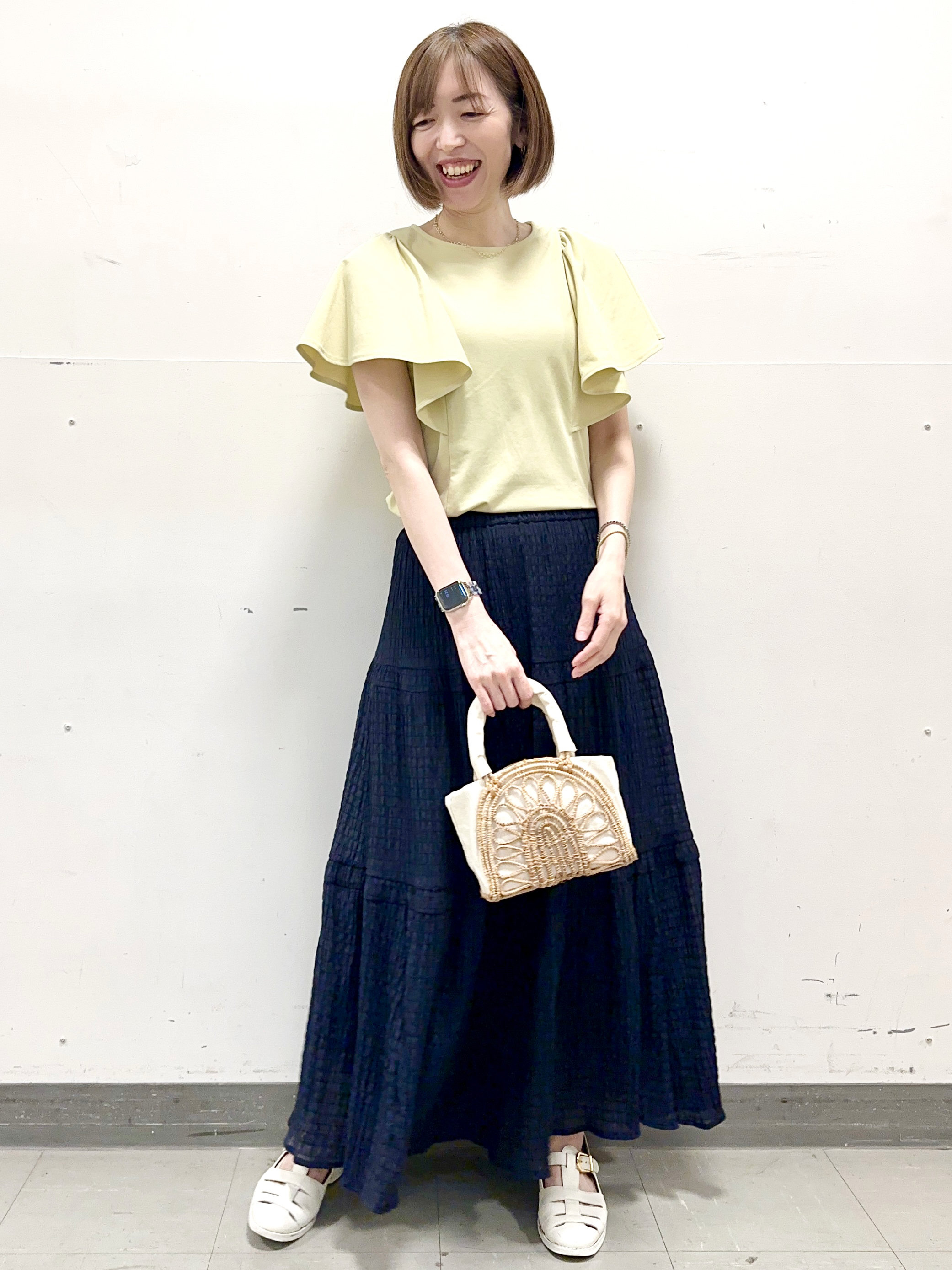 イト子さんの「Reflect｜【UVカット／接触冷感／吸水速乾】フレアスリーブトップス」を使ったコーディネート