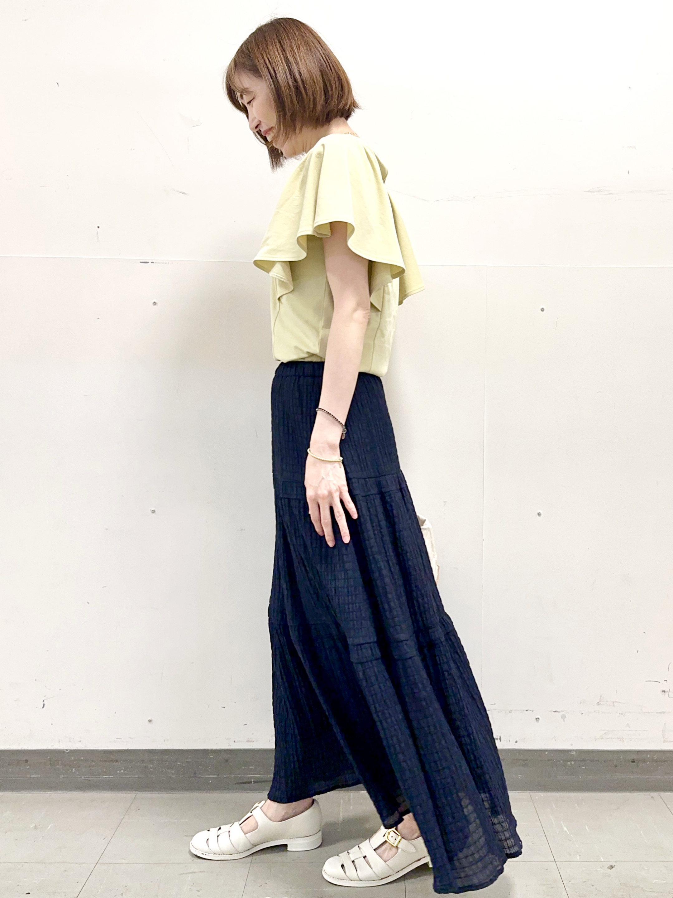 イト子さんの「Reflect｜【UVカット／接触冷感／吸水速乾】フレアスリーブトップス」を使ったコーディネート