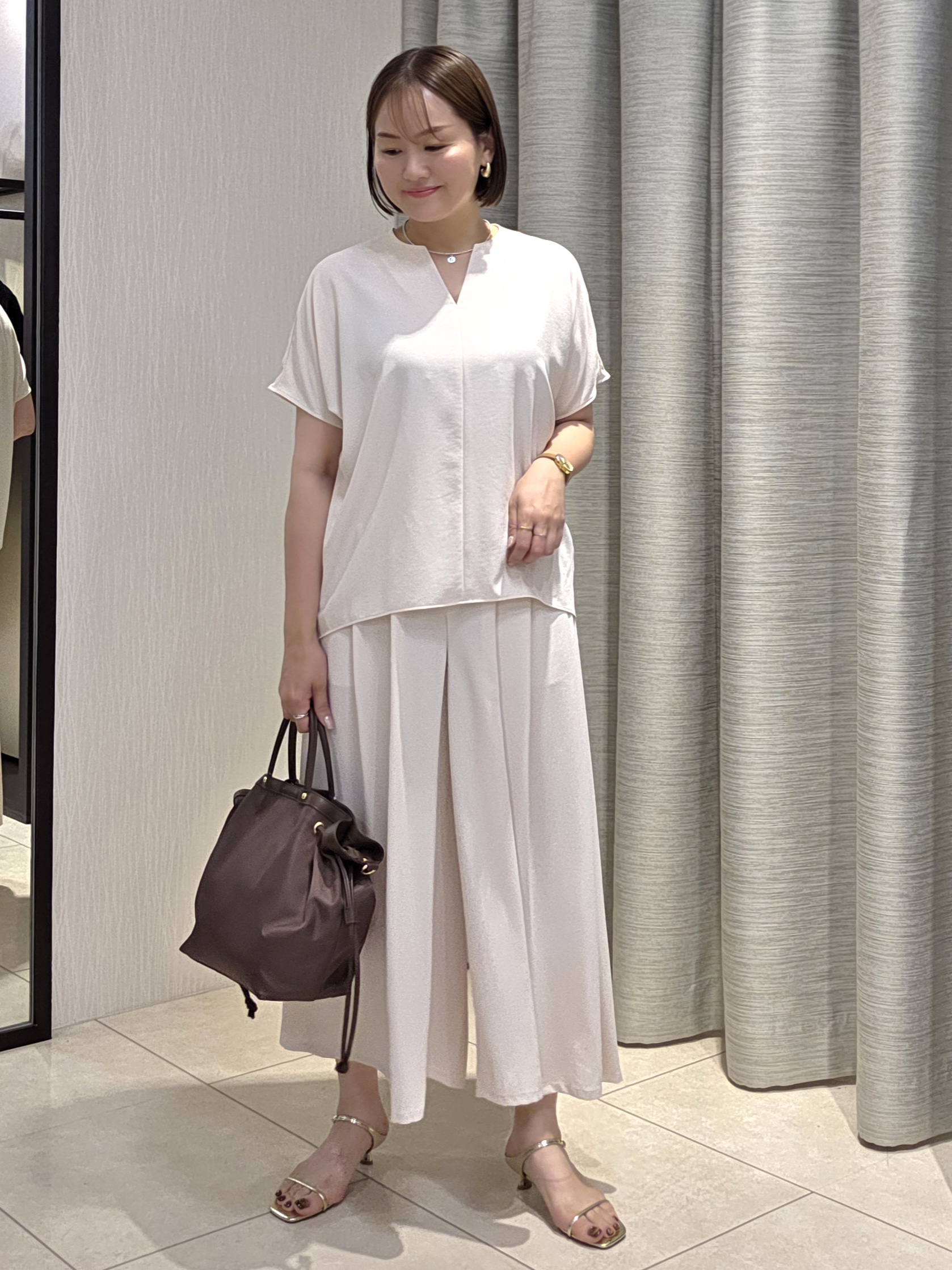 naokoさんの「UNTITLED｜【古畑星夏さん着用】ビーズコイントップ」を使ったコーディネート