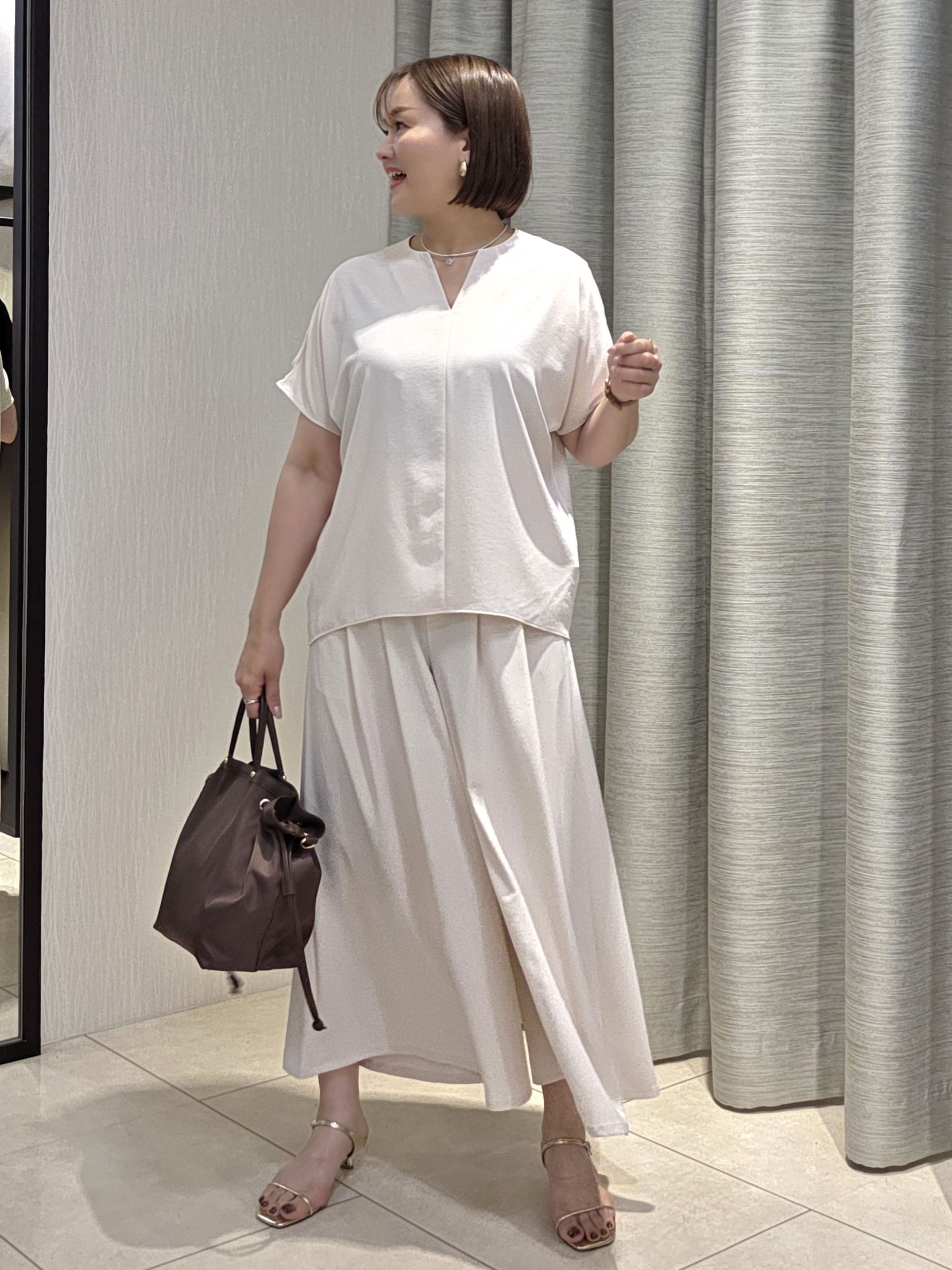 naokoさんの「UNTITLED｜【古畑星夏さん着用】ビーズコイントップ」を使ったコーディネート