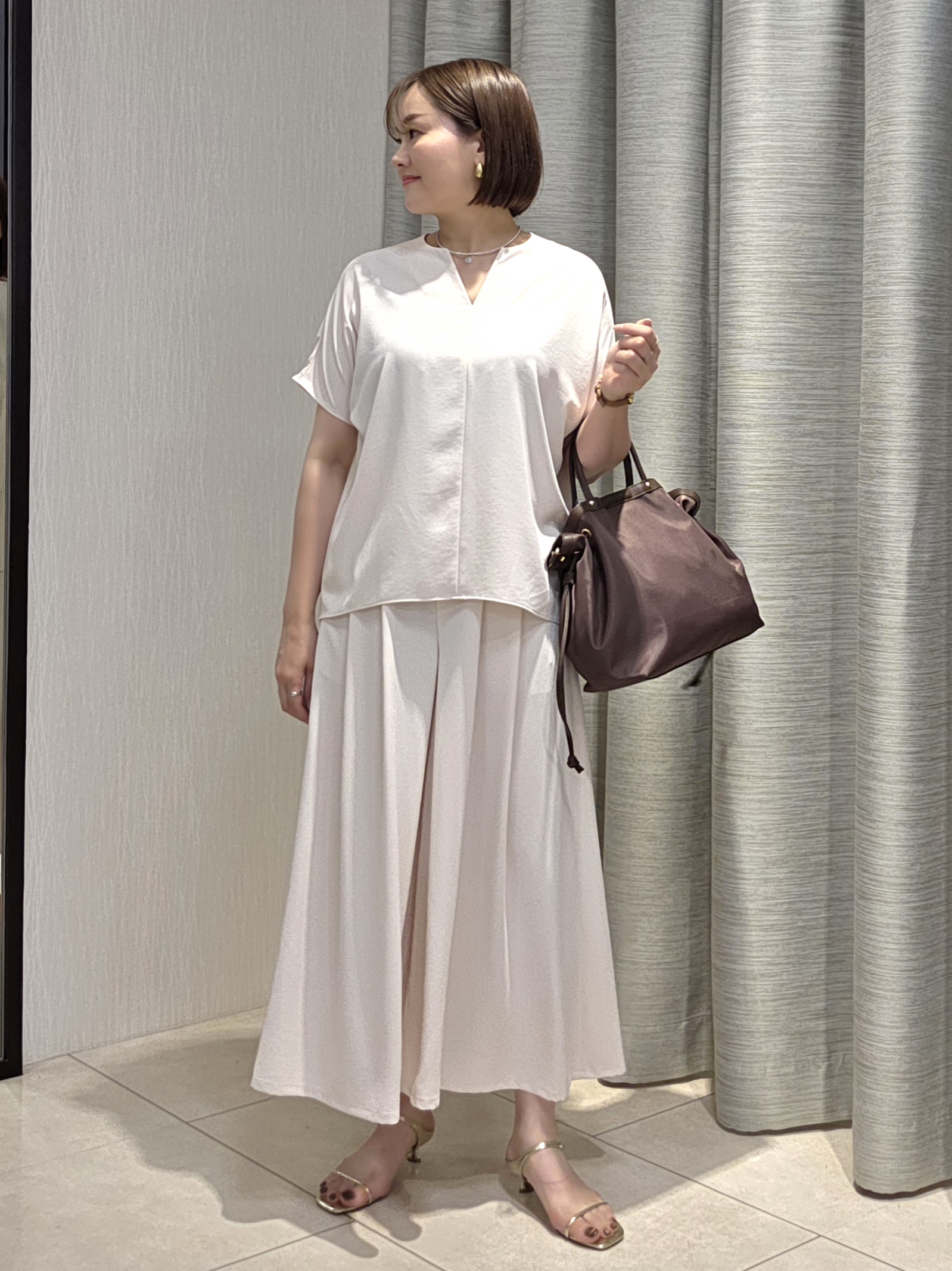 naokoさんの「UNTITLED｜【古畑星夏さん着用】ビーズコイントップ」を使ったコーディネート