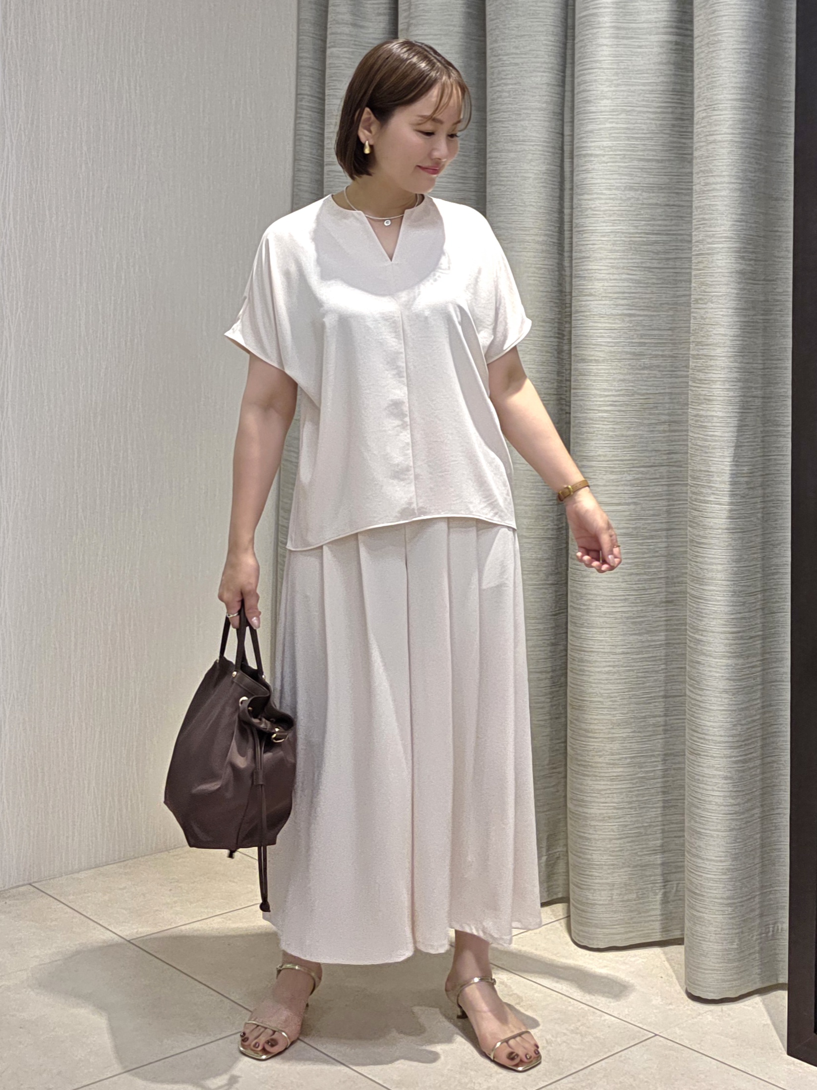 naokoさんの「UNTITLED｜【古畑星夏さん着用】ビーズコイントップ」を使ったコーディネート