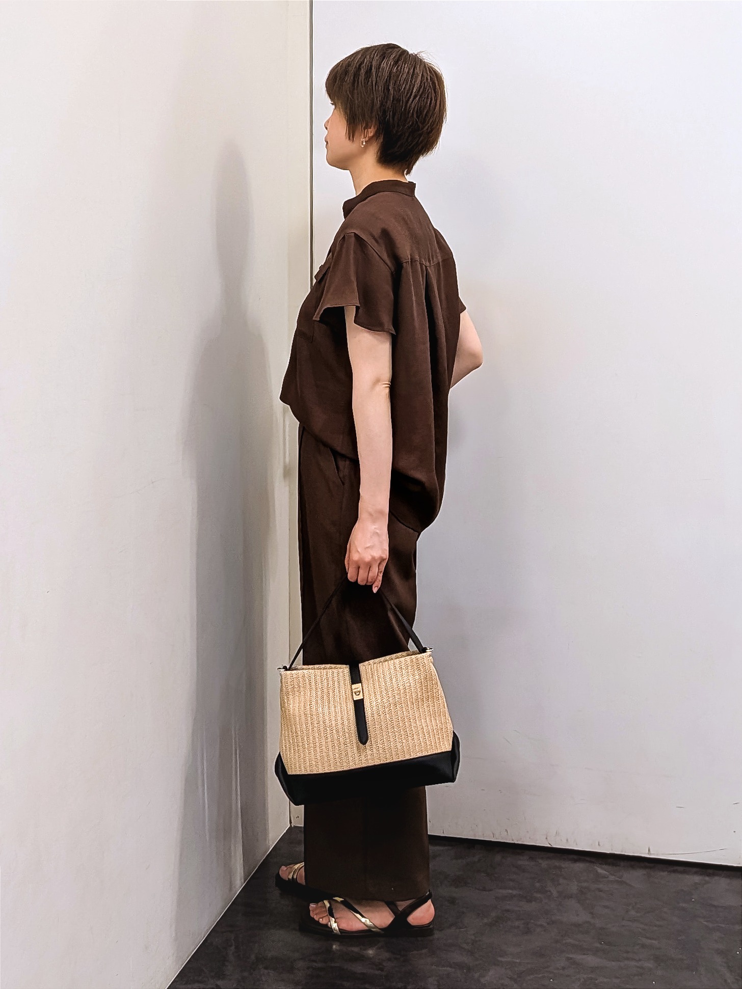 やまちゃんさんの「grove｜【洗濯機OK・ひんやり/SETUP可】シワになりにくい、フレアスリーブブラウス」を使ったコーディネート