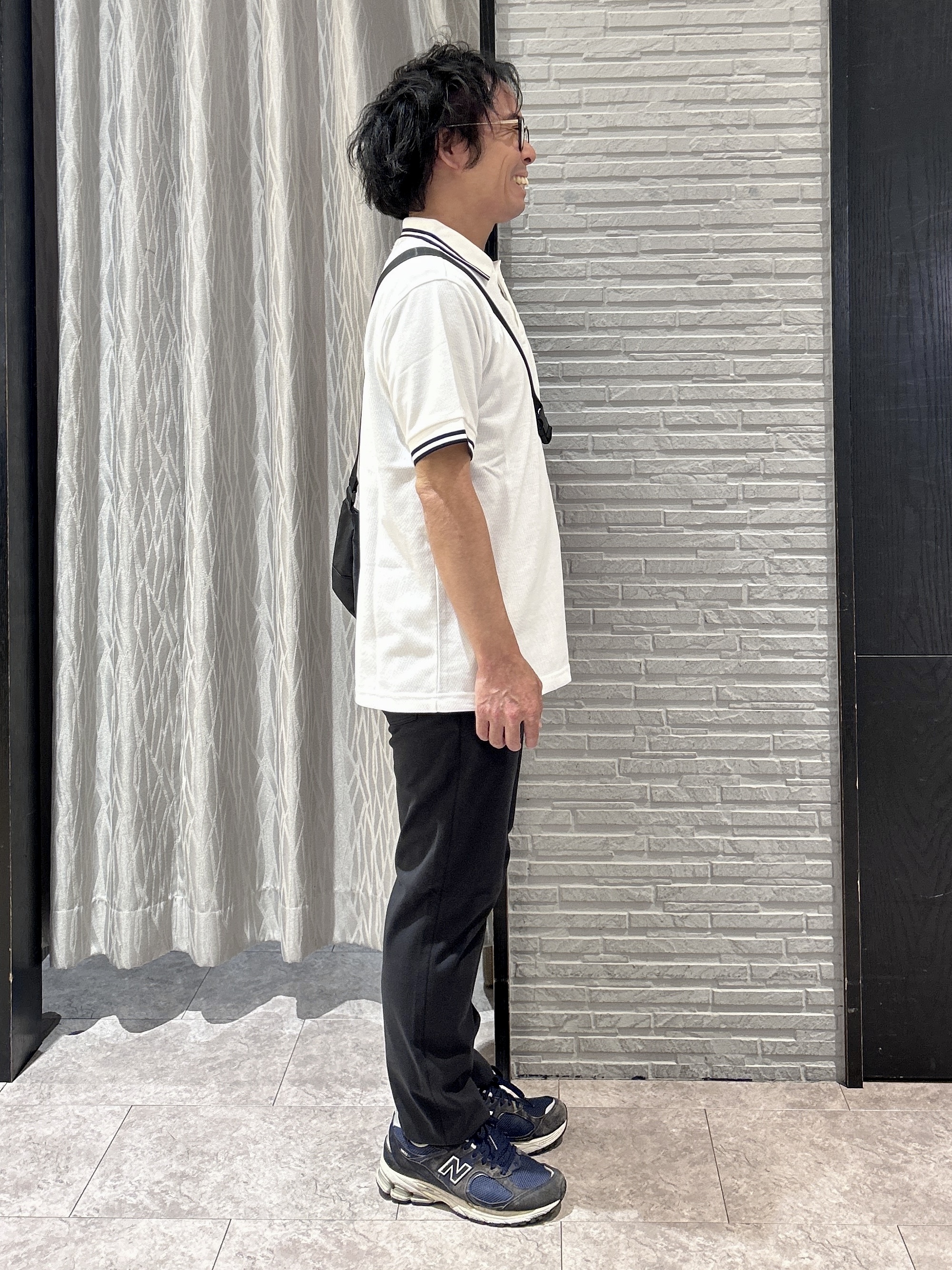 KENJI Iさんの「THE SHOP TK｜クマ刺繍 半袖ポロシャツ 洗濯機OK」を使ったコーディネート