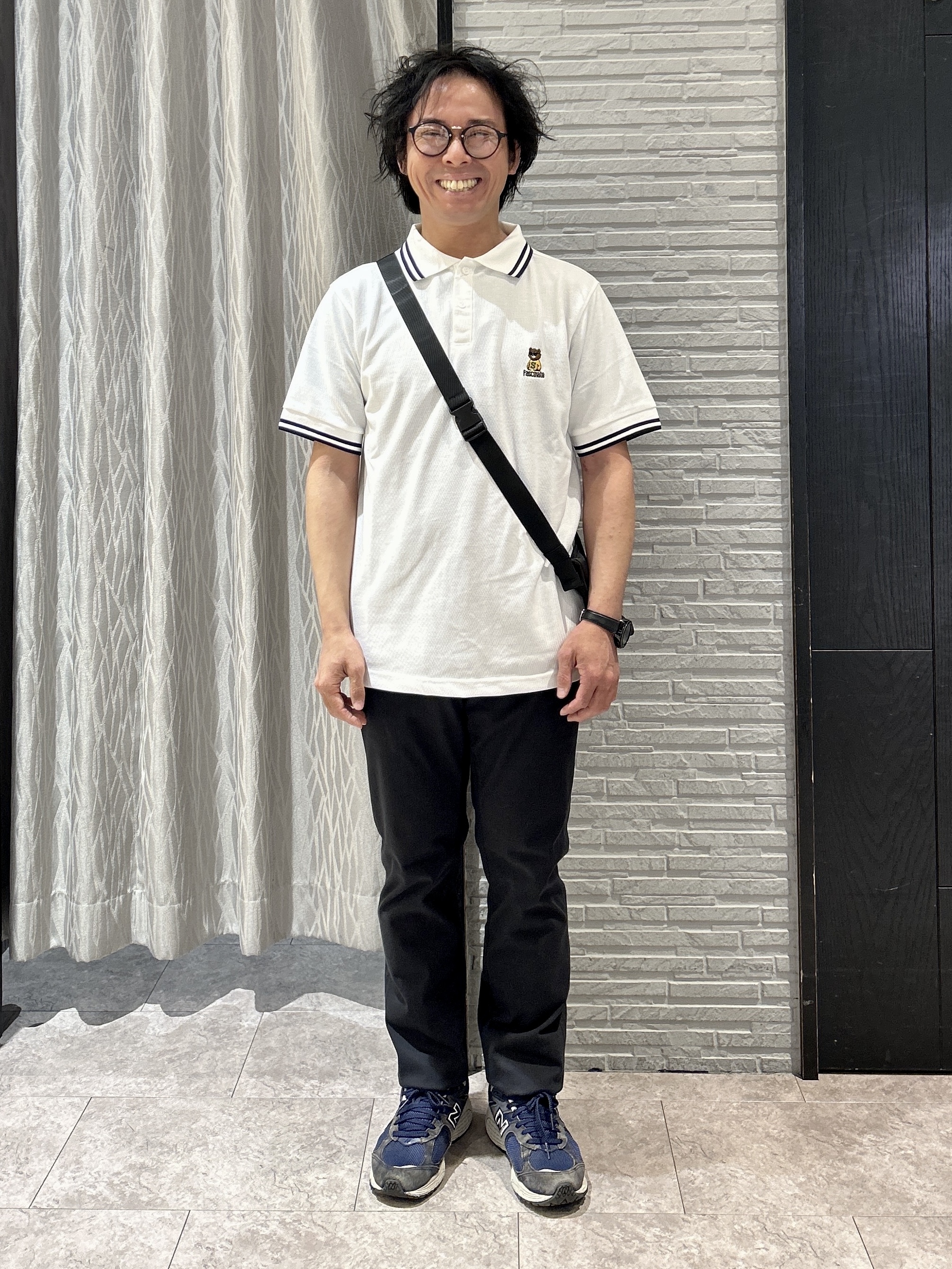 KENJI Iさんの「THE SHOP TK｜クマ刺繍 半袖ポロシャツ 洗濯機OK」を使ったコーディネート