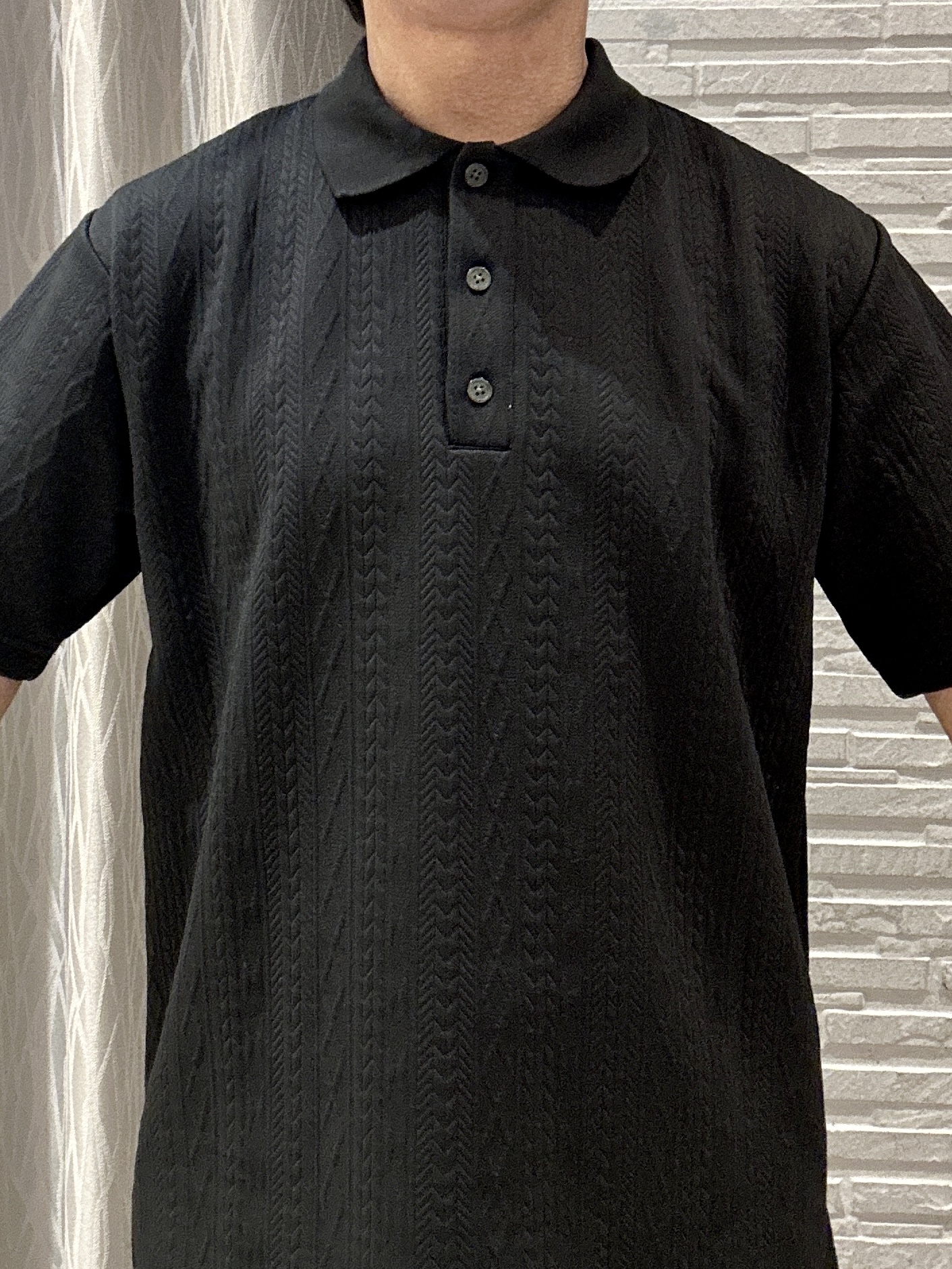 KENJI Iさんの「THE SHOP TK｜【シンプルすぎない大人の表情】ケーブルフクレポロシャツ 吸水速乾/UVケア/洗濯機OK」を使ったコーディネート