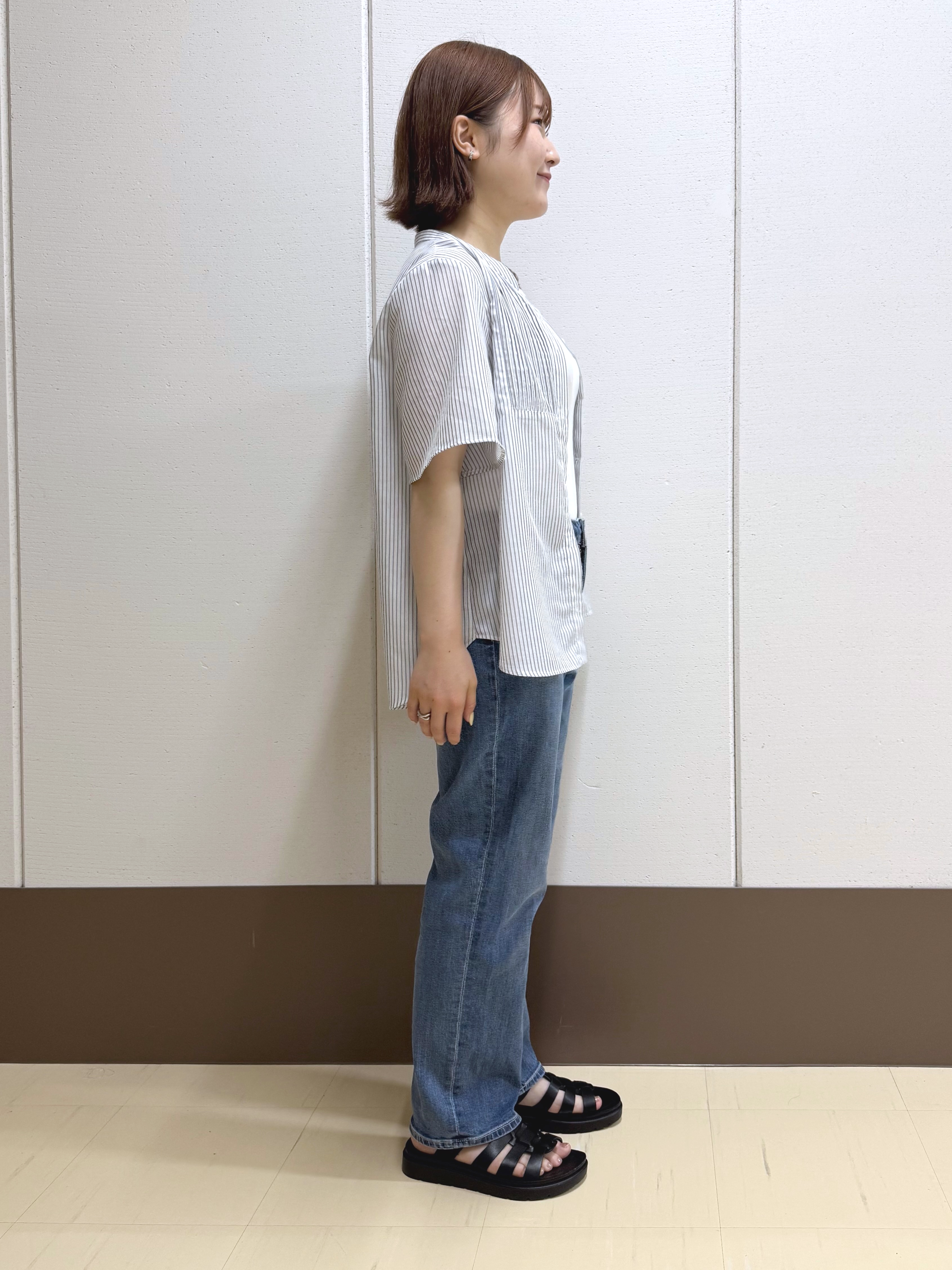 Rikoさんの「INDIVI｜【接触冷感/洗える】シアーシャンブレーピンタックブラウス」を使ったコーディネート