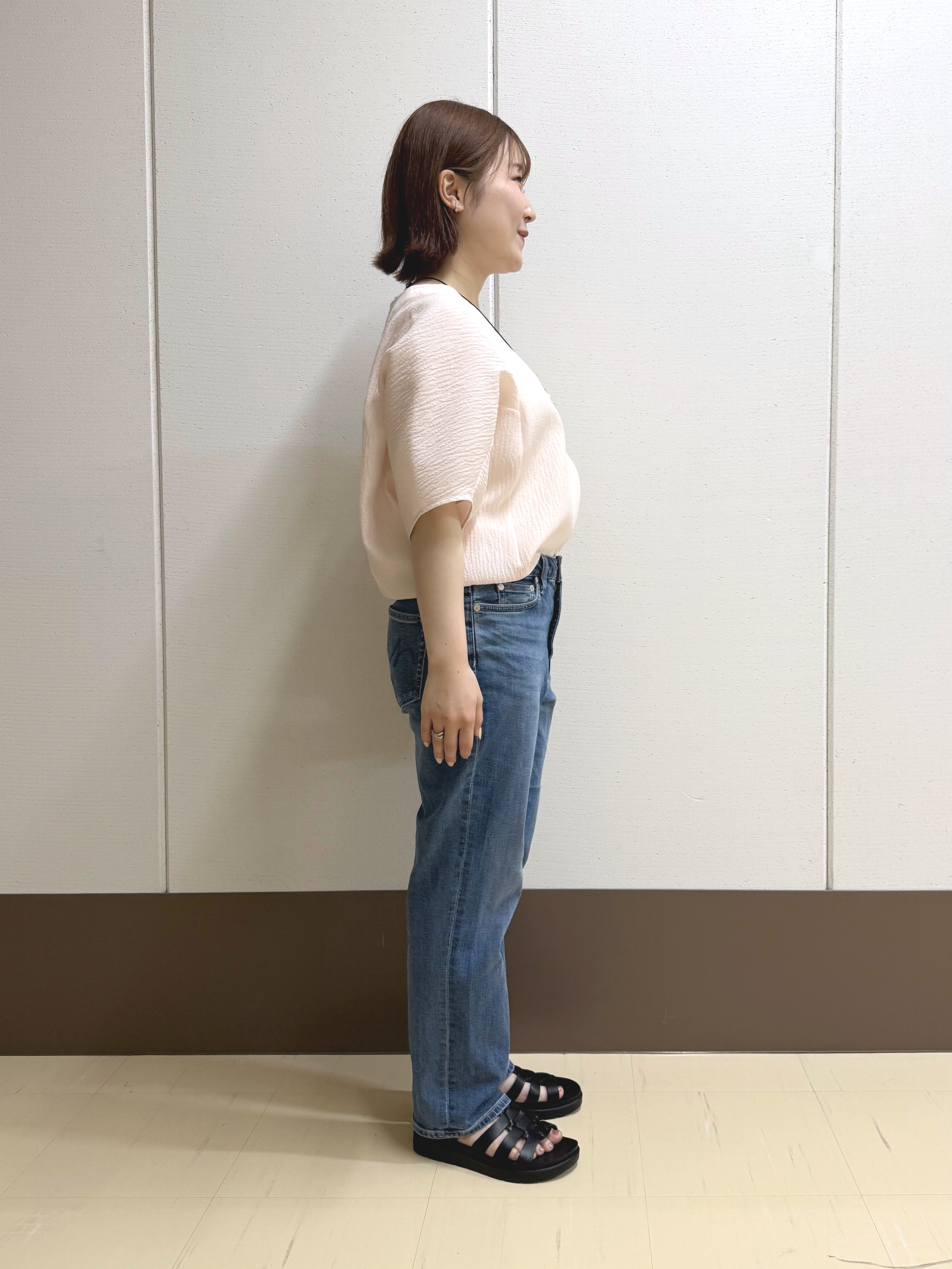 Rikoさんの「INDIVI｜【華奢見え】ジャカード ドルマントップス」を使ったコーディネート