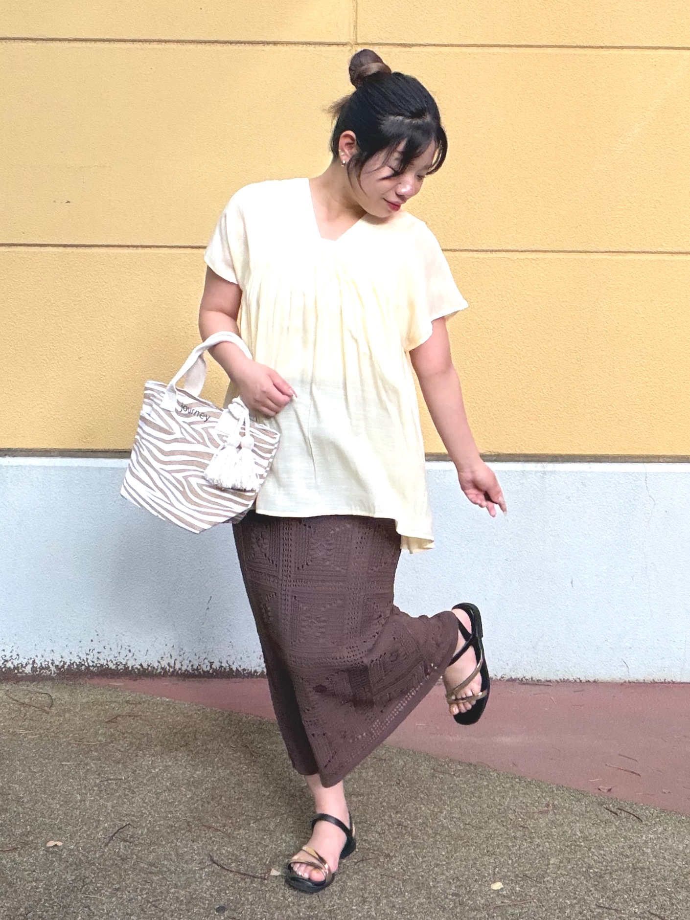 まちゃんなちゃんさんの「SHOO･LA･RUE｜【前後2WAY/洗濯機可/S-LL】毎日のお供に ランダムテレコタンクトップ」を使ったコーディネート