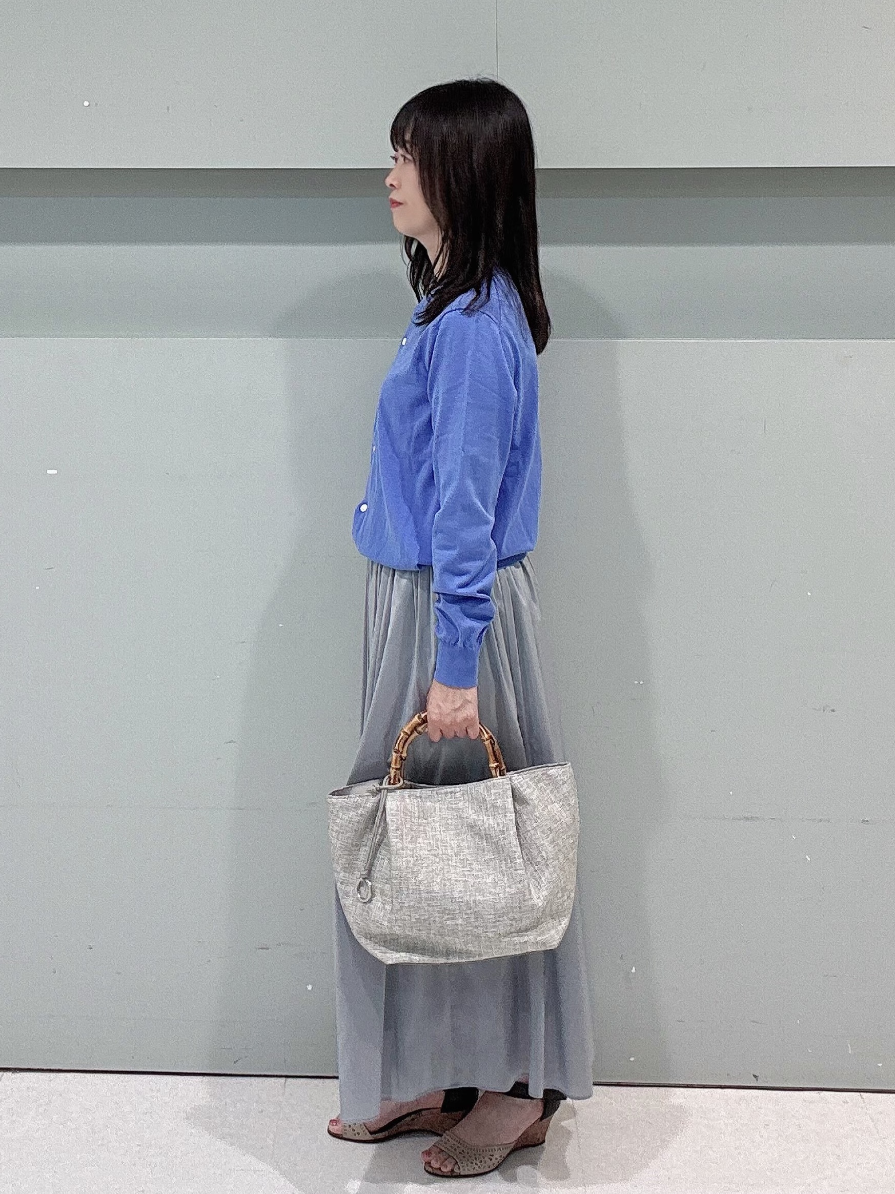 makiさんの「UNTITLED｜【9色展開/アンサンブル可】コットンクルーネックカーディガン」を使ったコーディネート