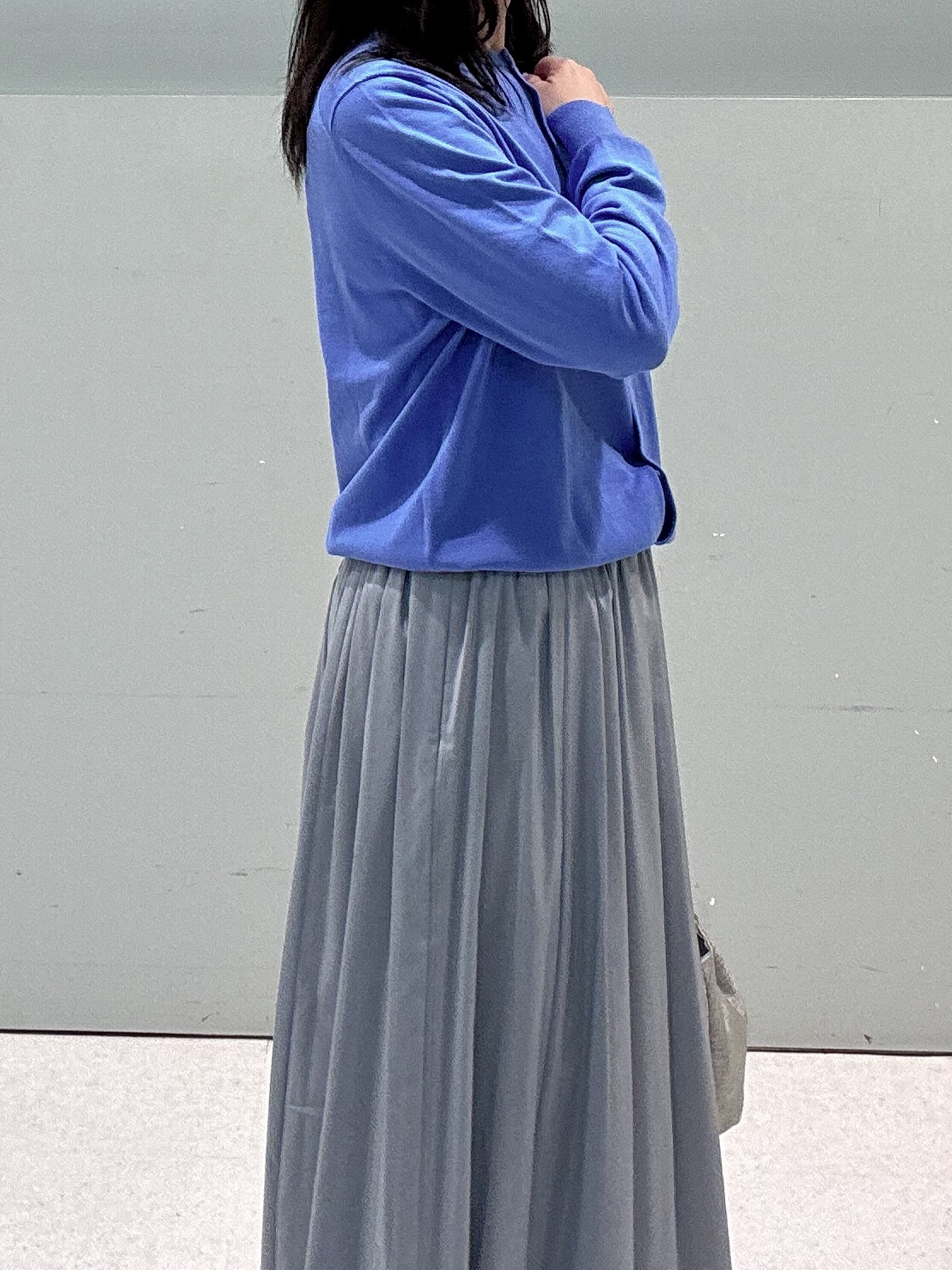 makiさんの「UNTITLED｜【9色展開/アンサンブル可】コットンクルーネックカーディガン」を使ったコーディネート