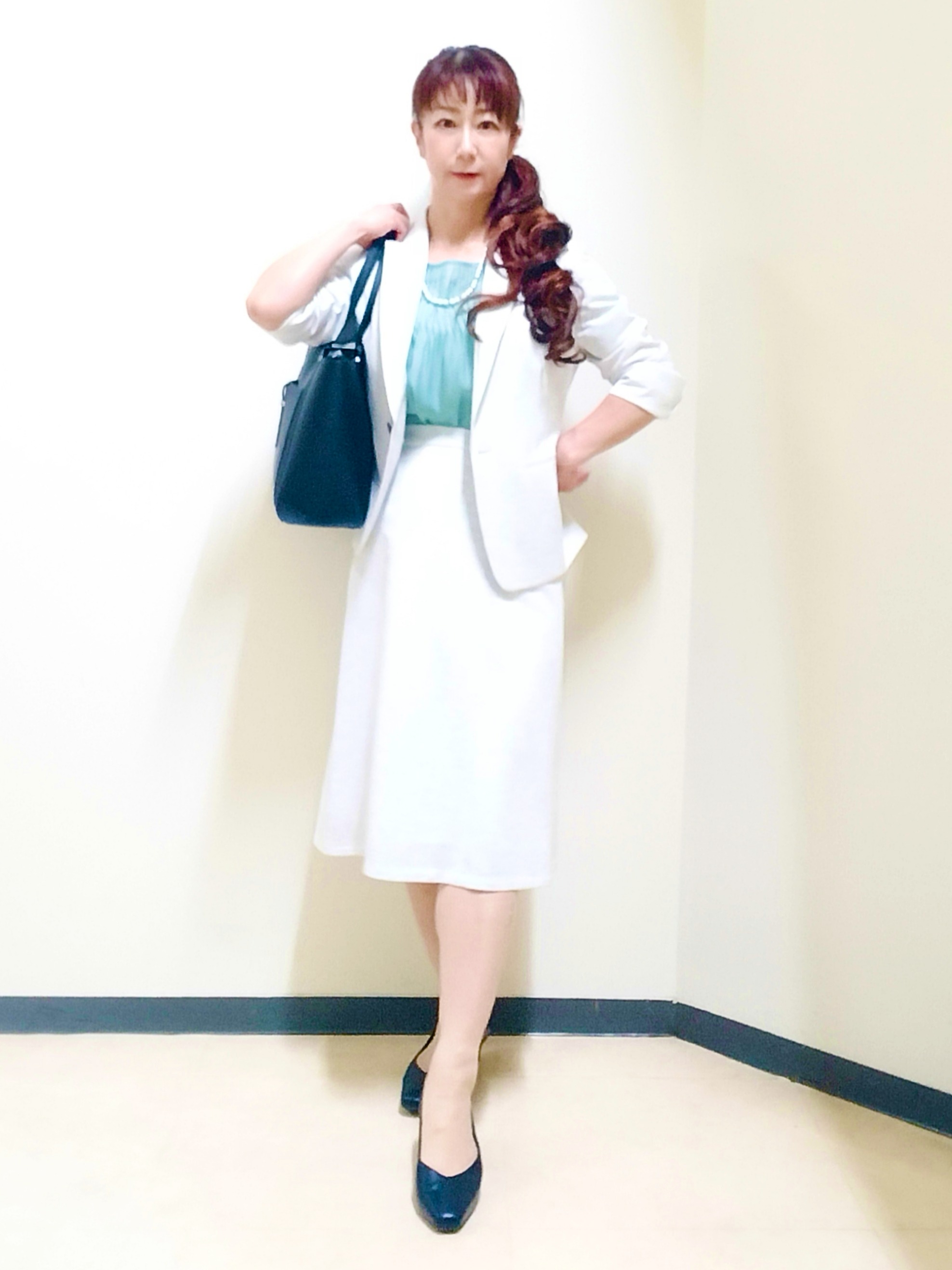 花さんの「Reflect｜【SS-4Lサイズ／UVカット／接触冷感】匠ジャケット／ベーシックテーラード」を使ったコーディネート