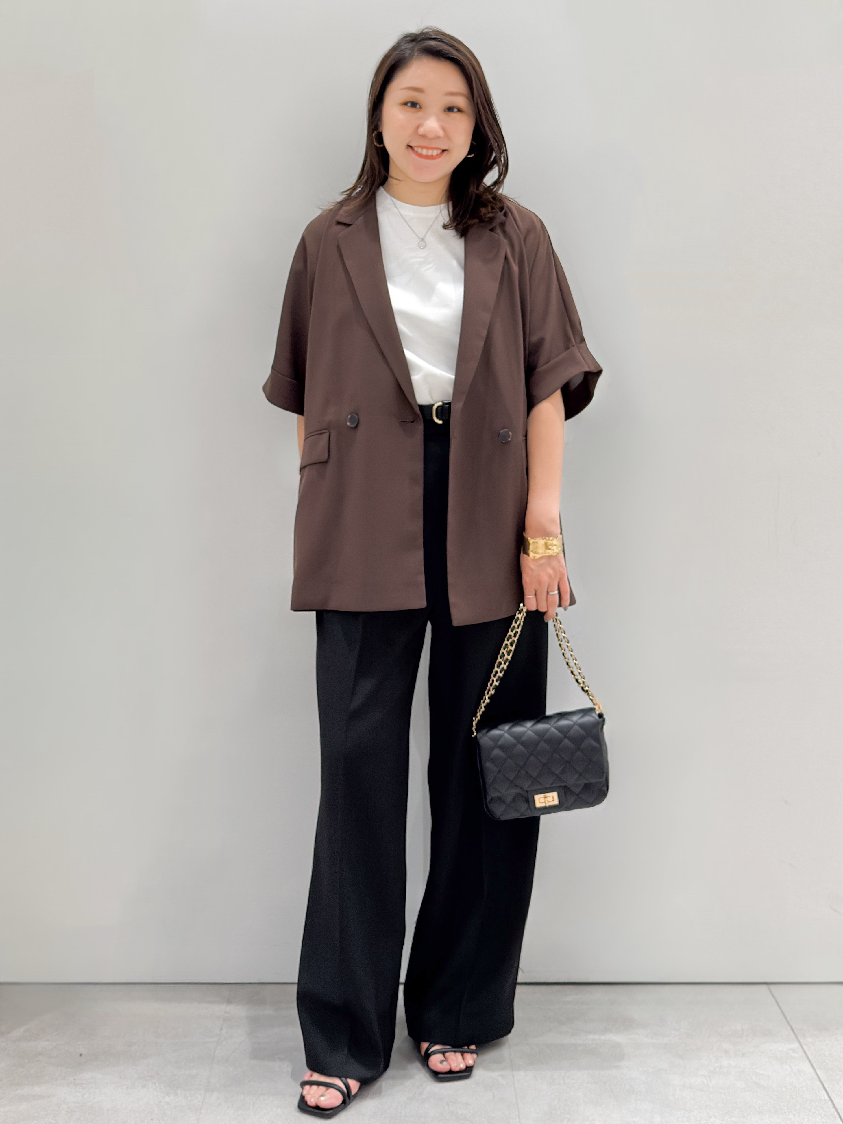 yuka.aさんの「OPAQUE.CLIP｜オーガニックコットン混ベーシックTシャツ【洗濯機OK】《SS～LL》」を使ったコーディネート